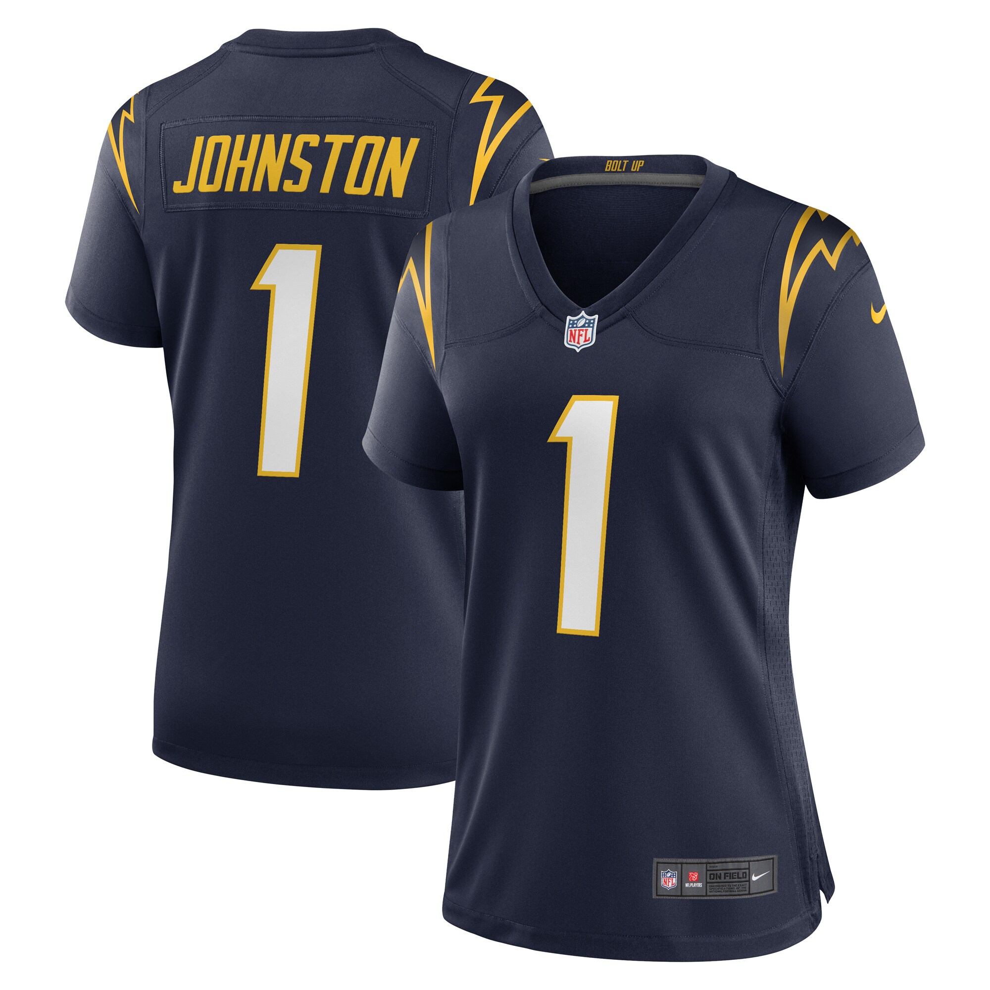 Women's Los Angeles Chargers Quentin Johnston Navy Alternate Game Jersey Js5322