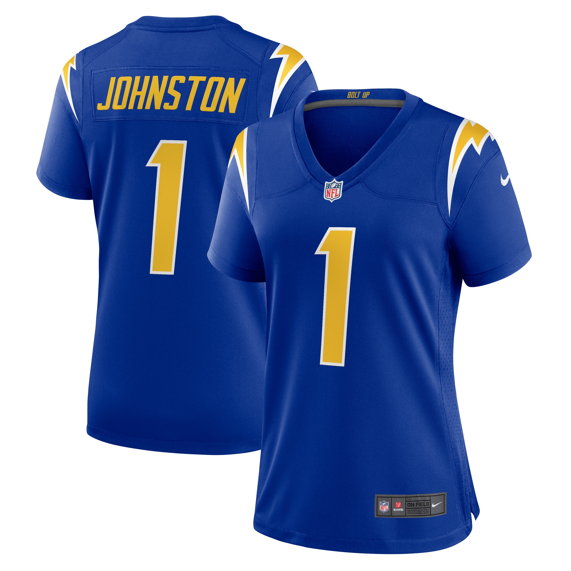 Women's Los Angeles Chargers Quentin Johnston Royal Alternate Game Jersey Js6735