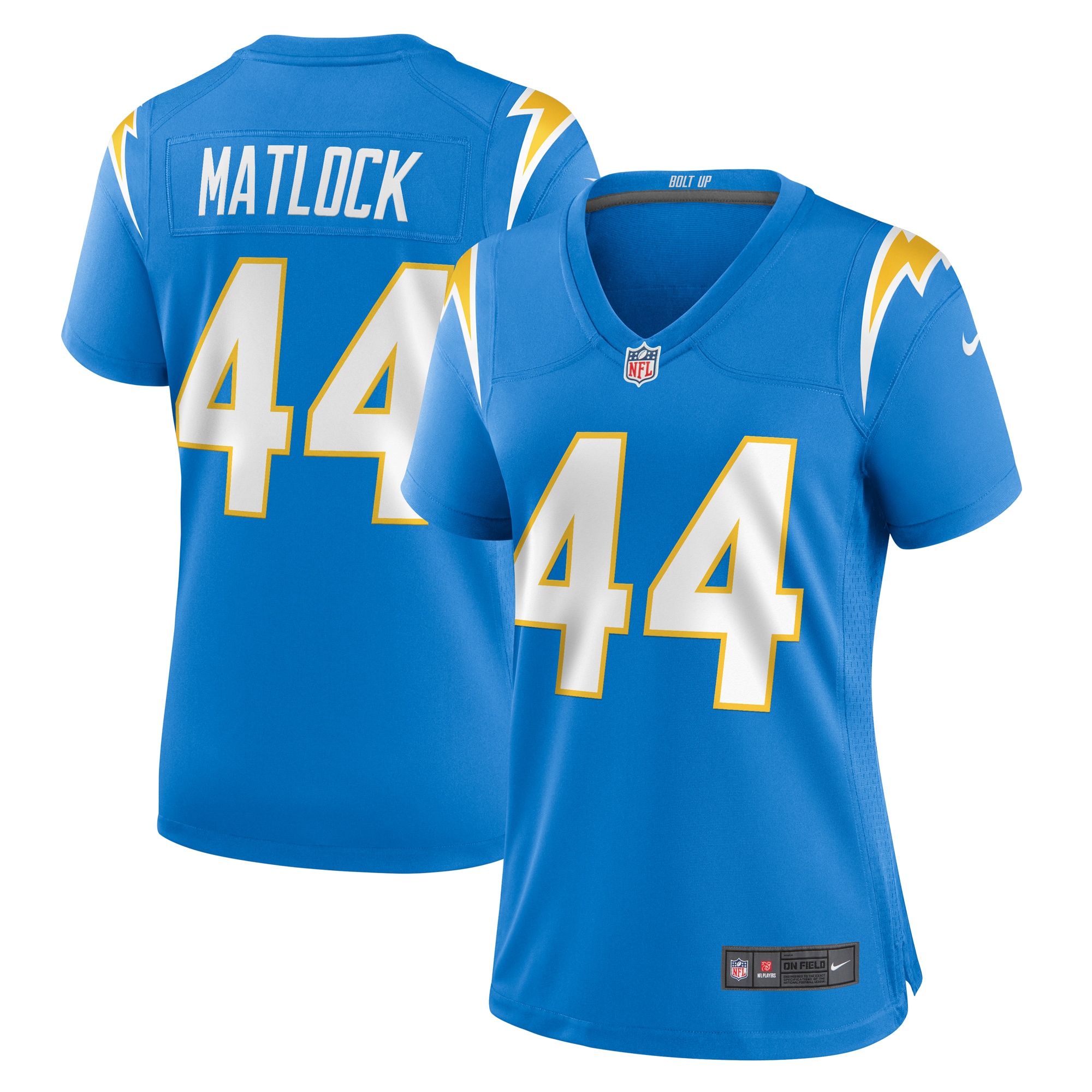 Women's Los Angeles Chargers Scott Matlock Powder Blue Game Jersey Js8498
