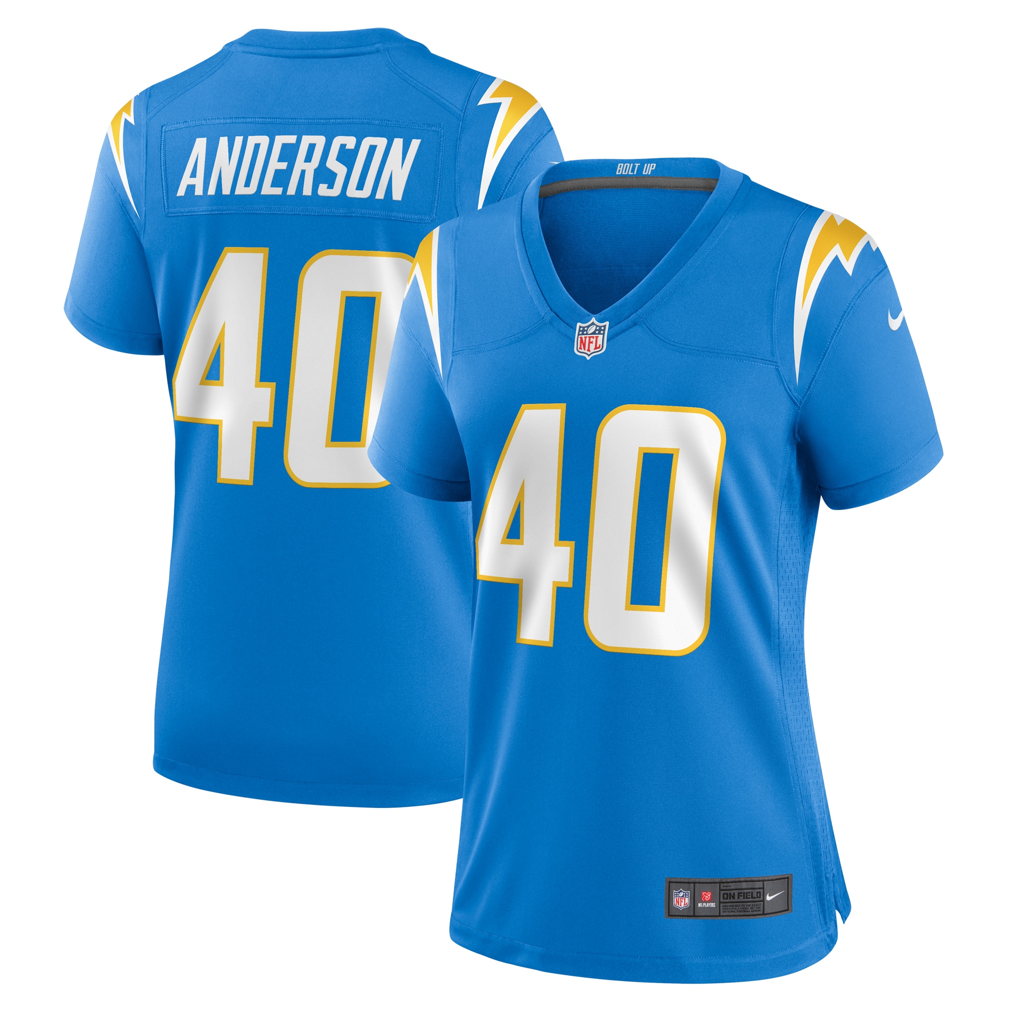Women's Los Angeles Chargers Stephen Anderson Powder Blue Game Jersey Js5516
