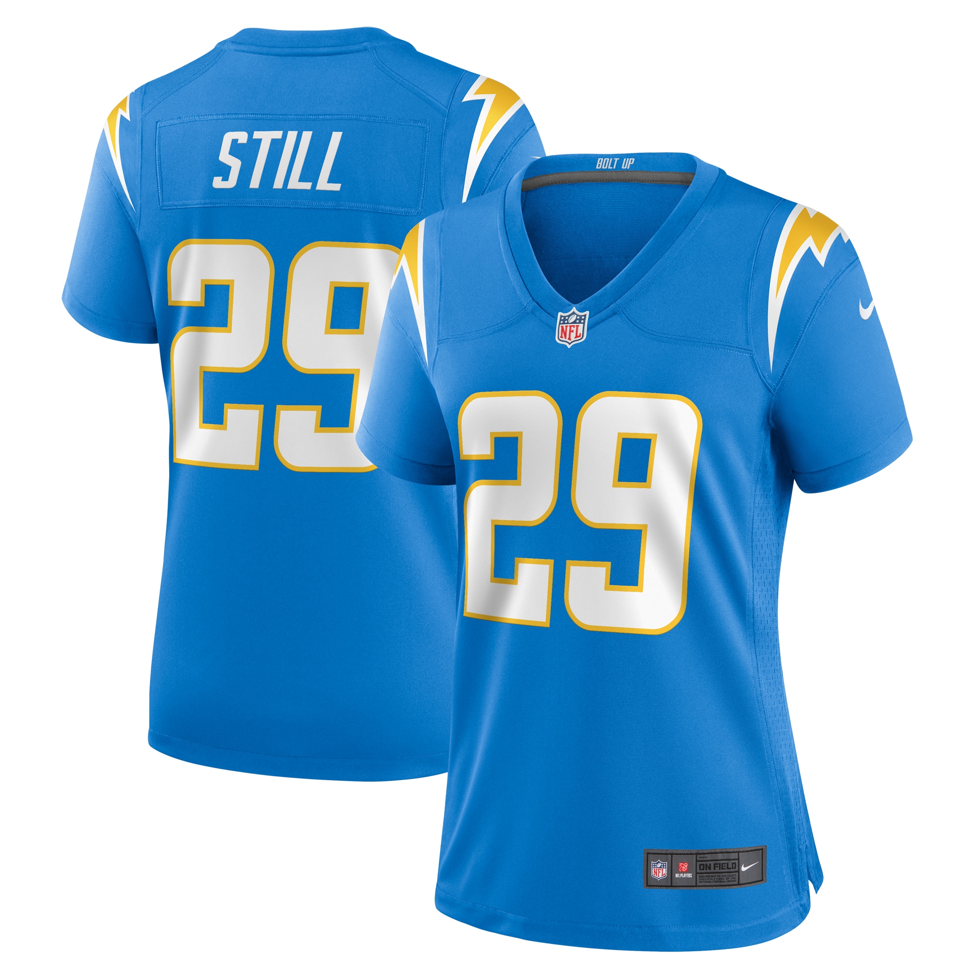 Women's Los Angeles Chargers Tarheeb Still Powder Blue Game Jersey Js9271