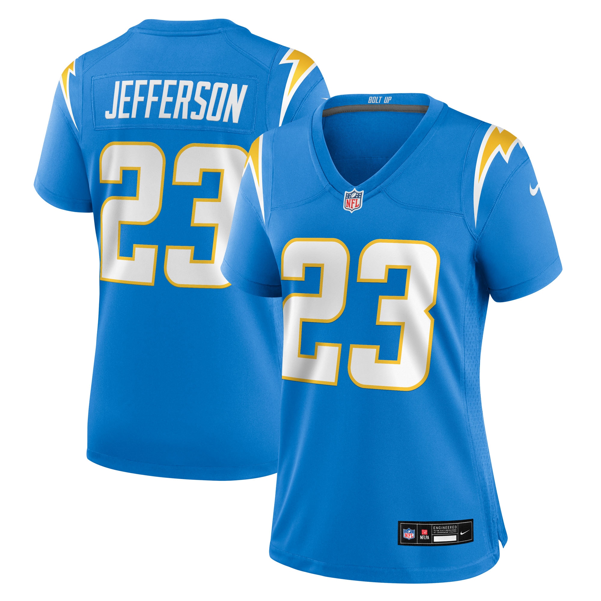 Women's Los Angeles Chargers Tony Jefferson Powder Blue Team Game Jersey Js2246