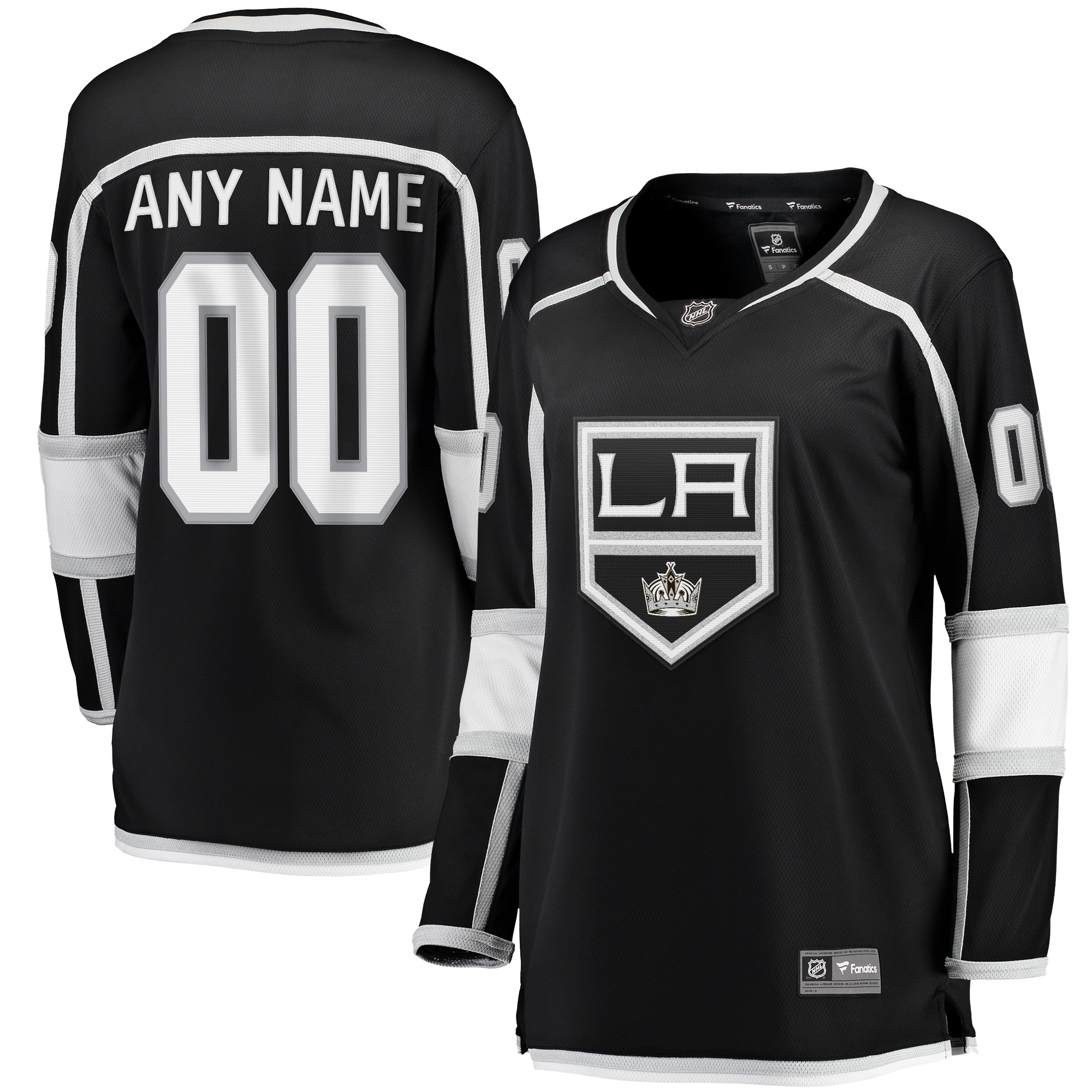Women's Los Angeles Kings Black Home Breakaway Custom Jersey