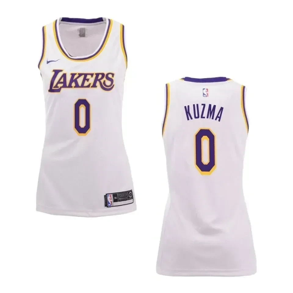 Women's Los Angeles Lakers 0 Kyle Kuzma Association Swingman Jersey - White