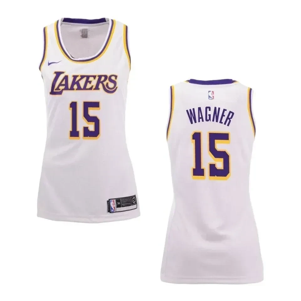 Women's Los Angeles Lakers 15 Moritz Wagner Association Swingman Jersey - White