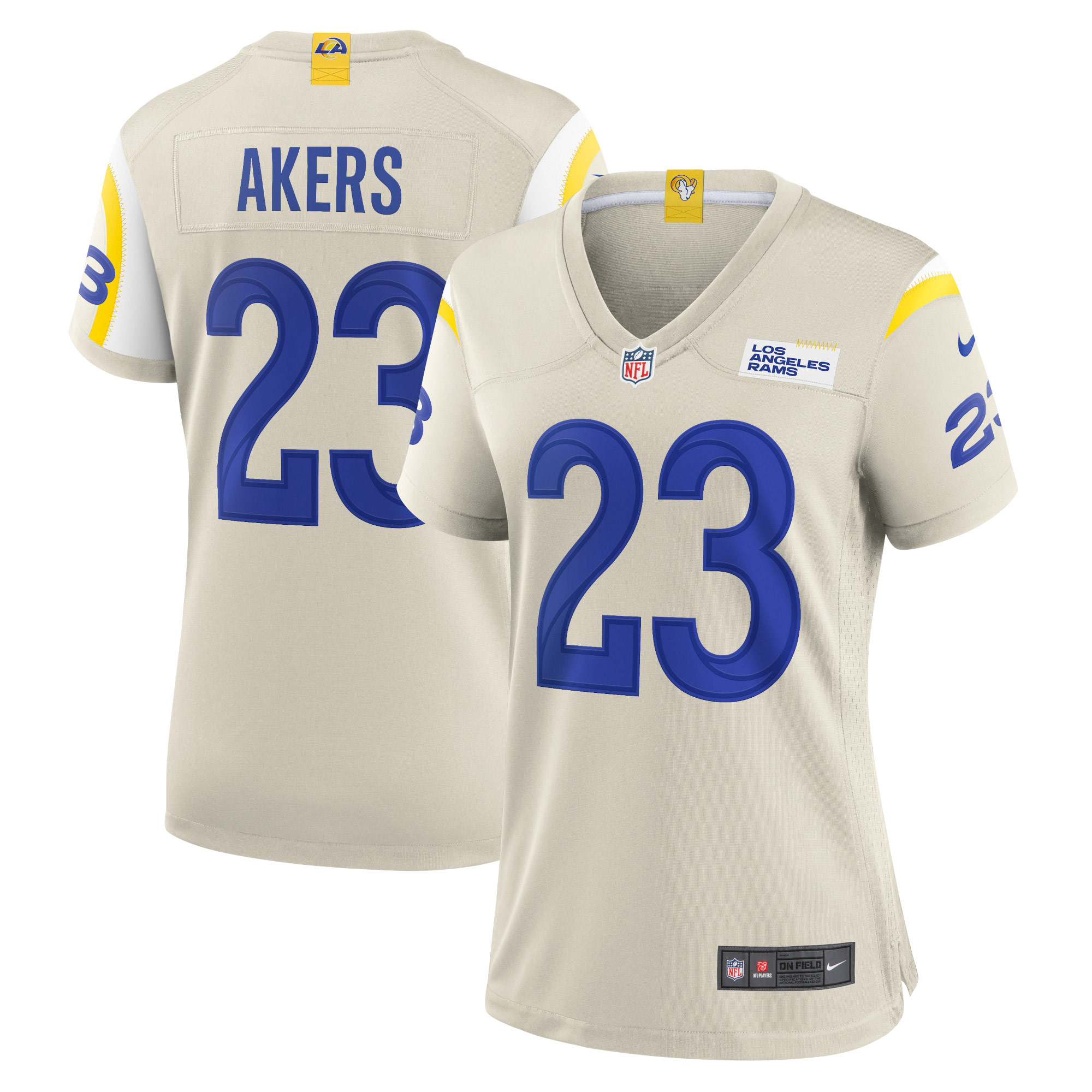 Women's Los Angeles Rams Cam Akers Bone Game Jersey Js1426