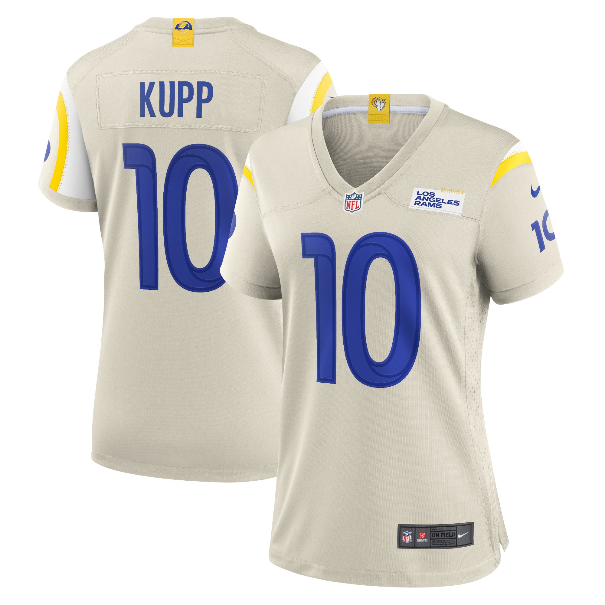 Women's Los Angeles Rams Cooper Kupp Bone Player Game Jersey Js1151