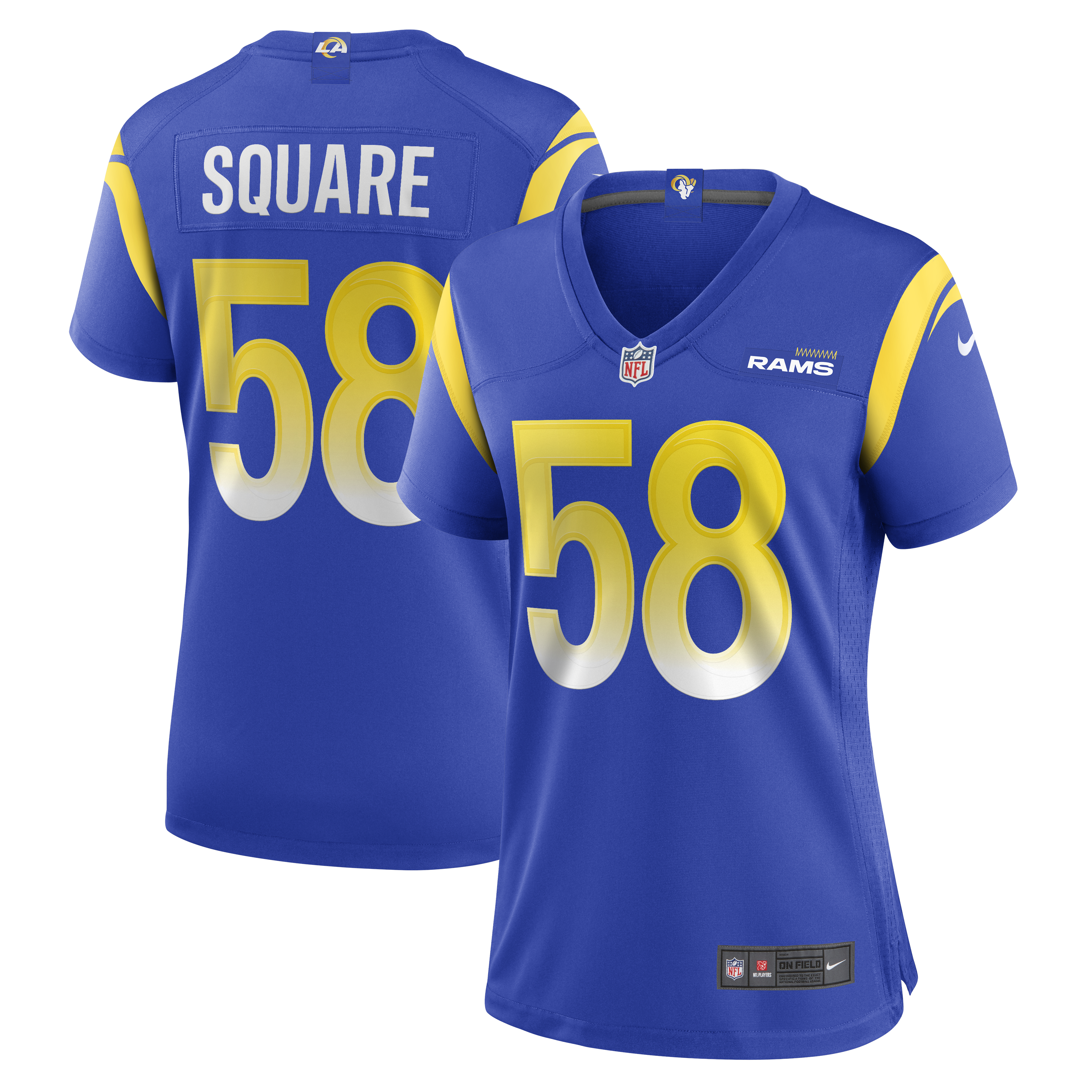 Women's Los Angeles Rams Deandre Square Royal Game Jersey Js6094