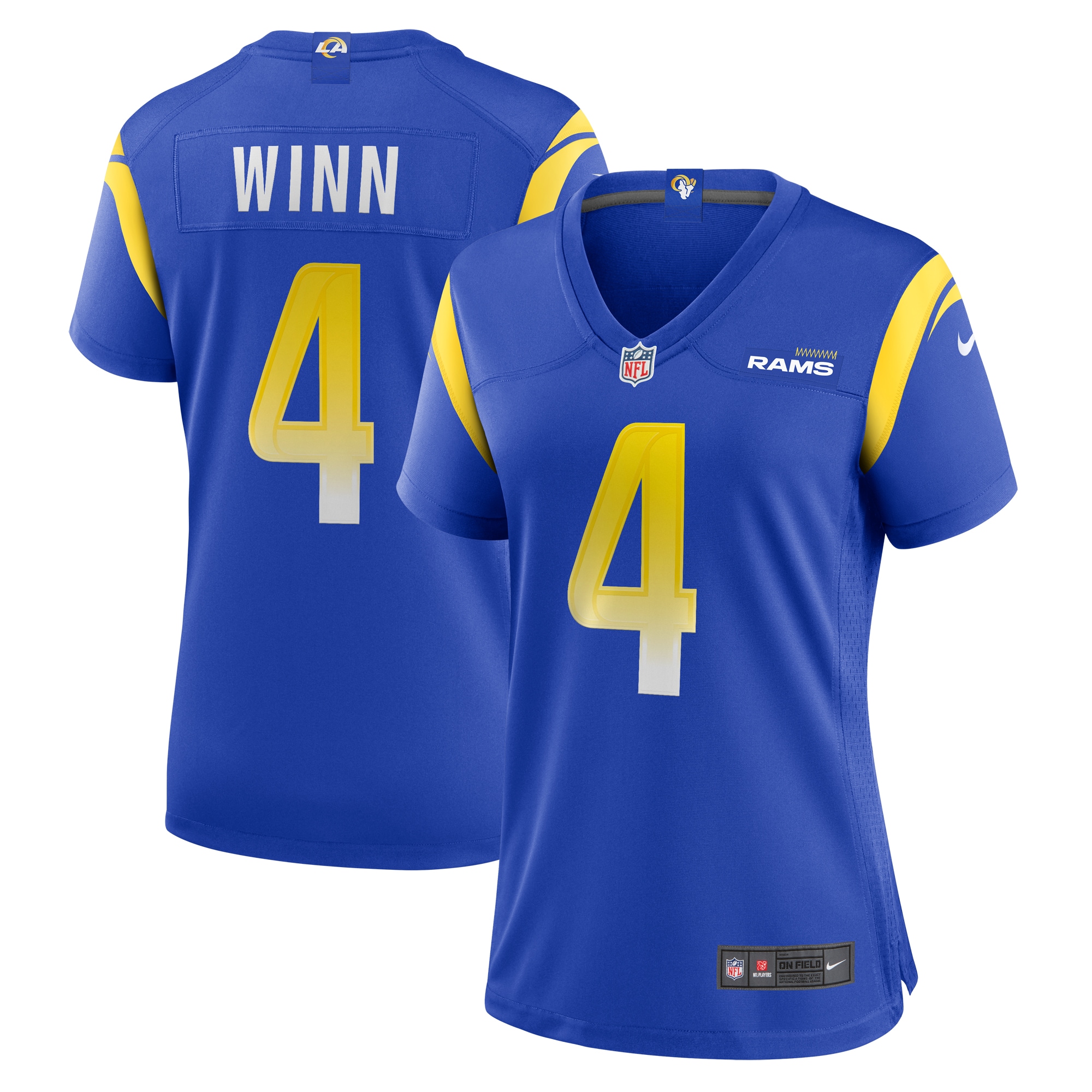 Women's Los Angeles Rams Dresser Winn Royal Team Game Jersey Js1764