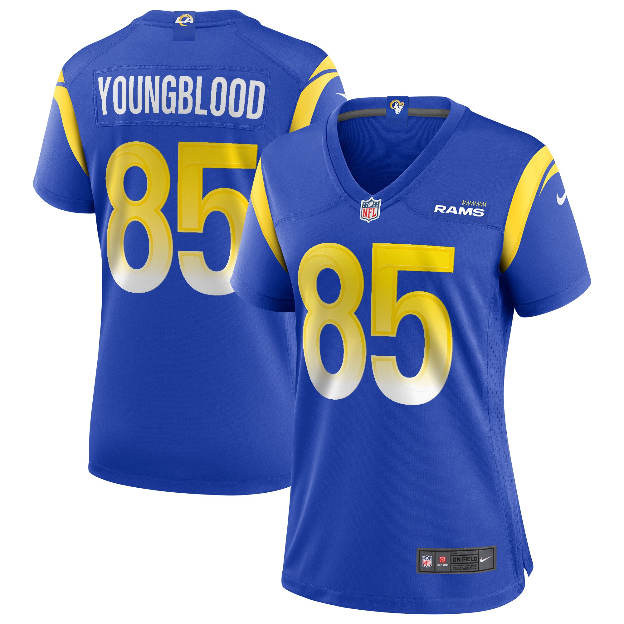 Women's Los Angeles Rams Jack Youngblood Royal Game Retired Player Jersey Js7152