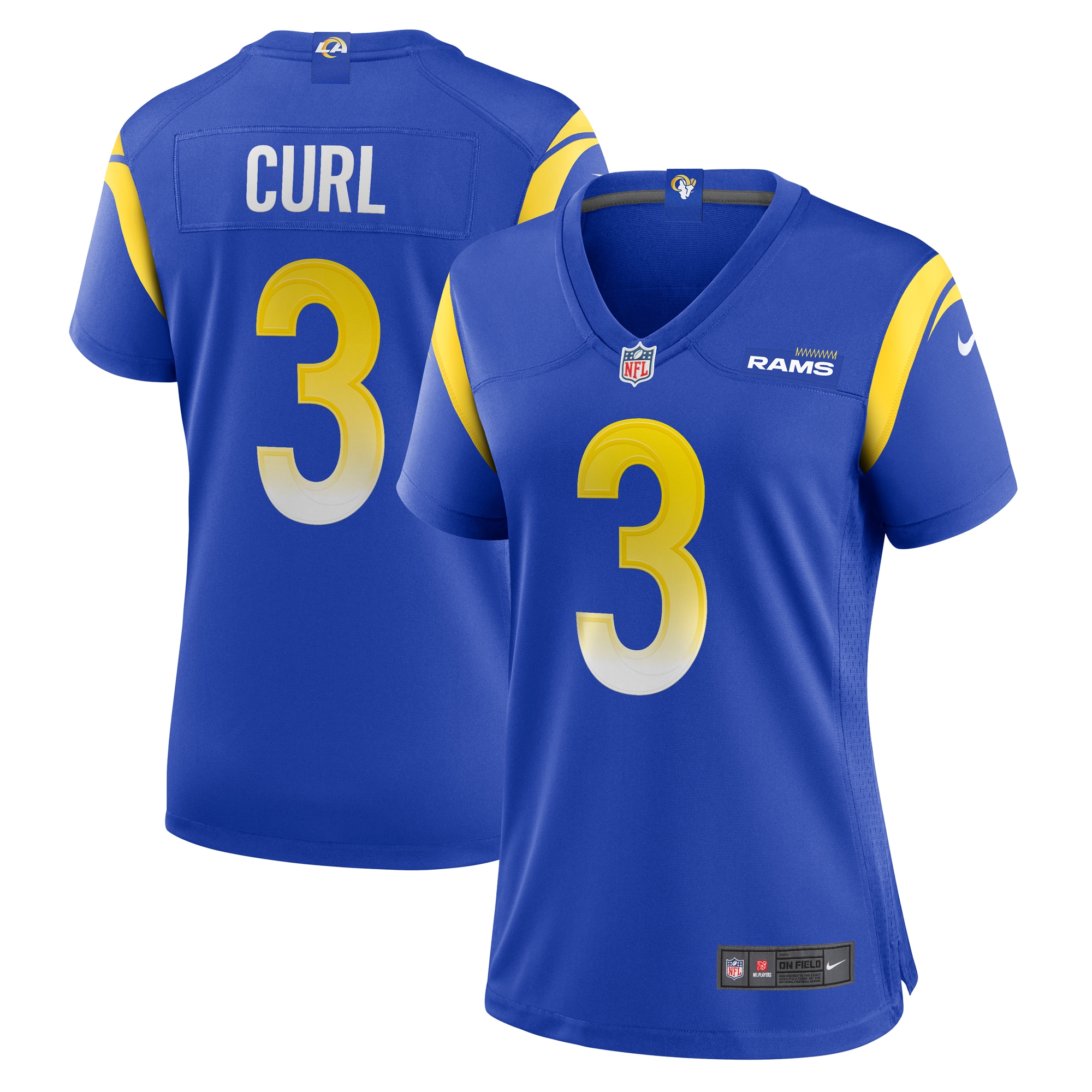 Women's Los Angeles Rams Kamren Curl Royal Team Game Jersey Js2217