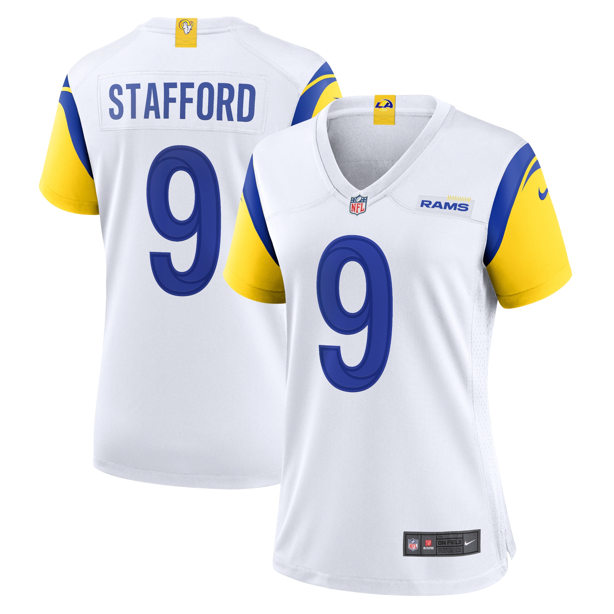 Women's Los Angeles Rams Matthew Stafford White Alternate Game Jersey Js5650
