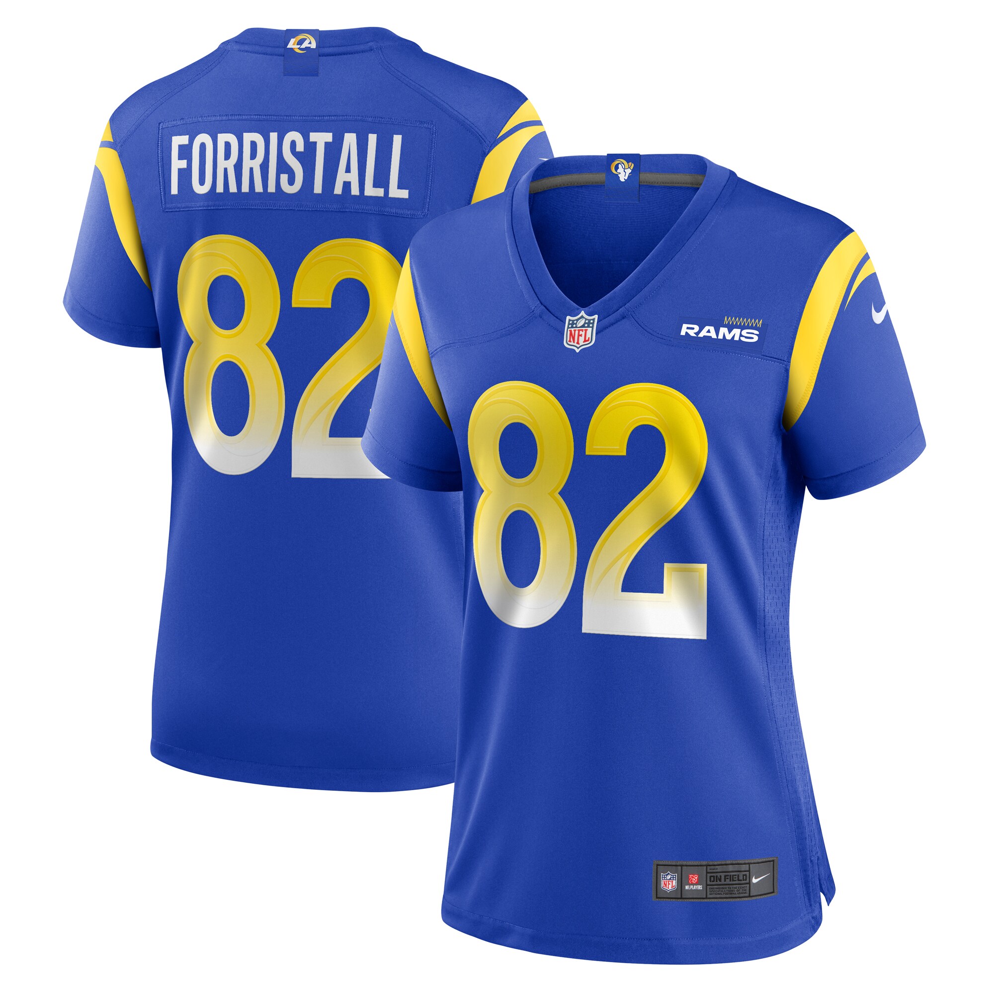 Women's Los Angeles Rams Miller Forristall Royal Game Jersey Js1201