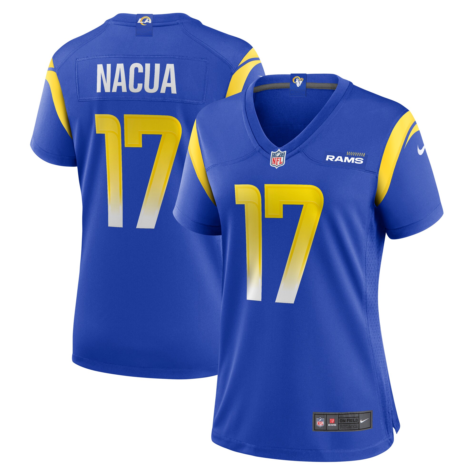 Women's Los Angeles Rams Puka Nacua Royal Home Game Jersey Js5973