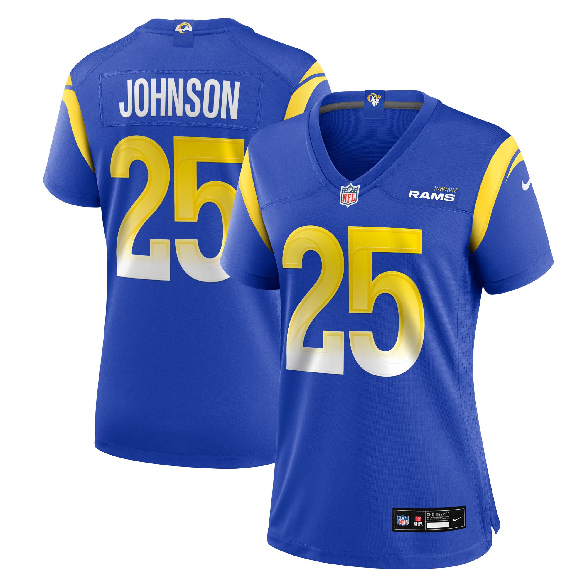 Women's Los Angeles Rams Quindell Johnson Royal Team Game Jersey Js3983
