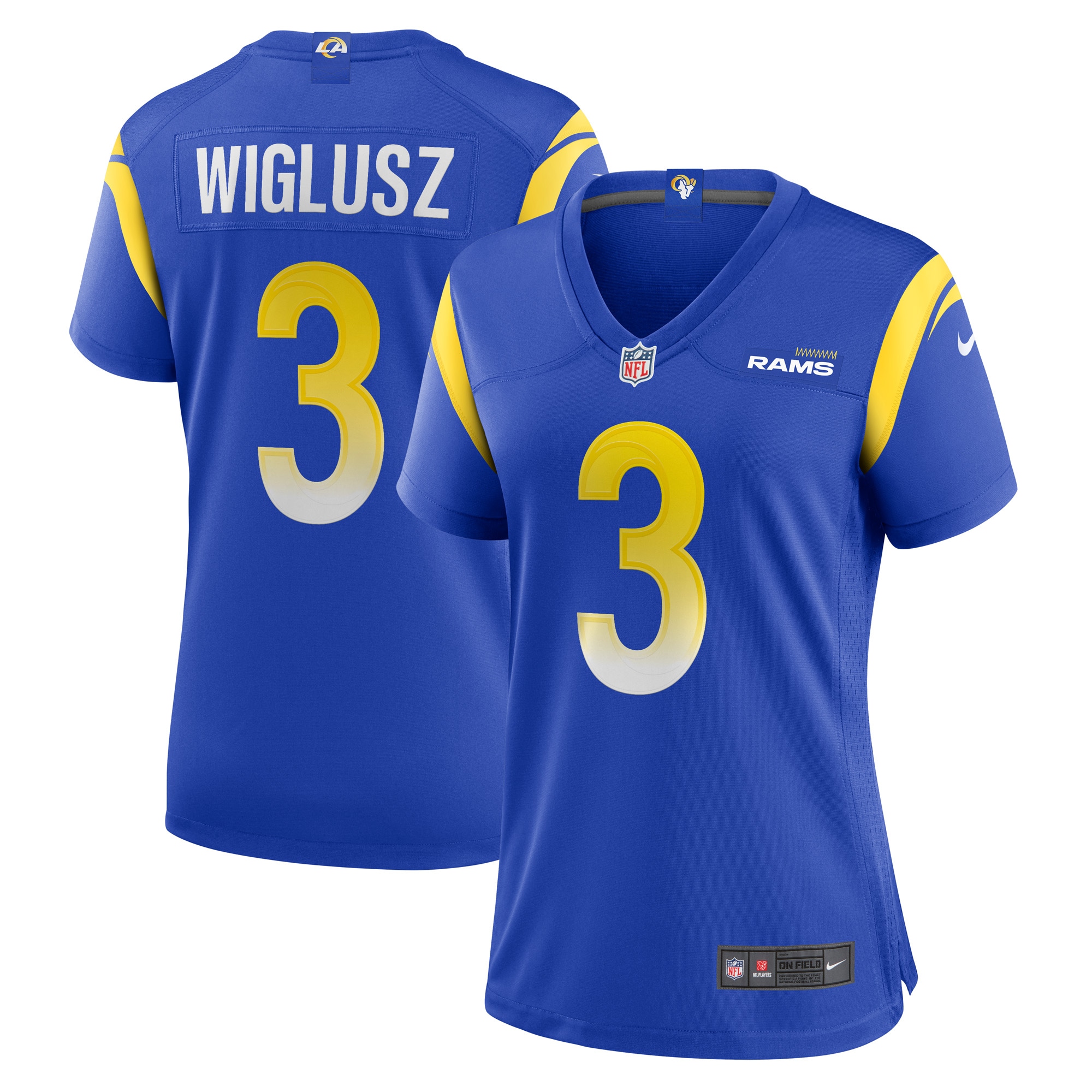 Women's Los Angeles Rams Sam Wiglusz Royal Game Jersey Js1659