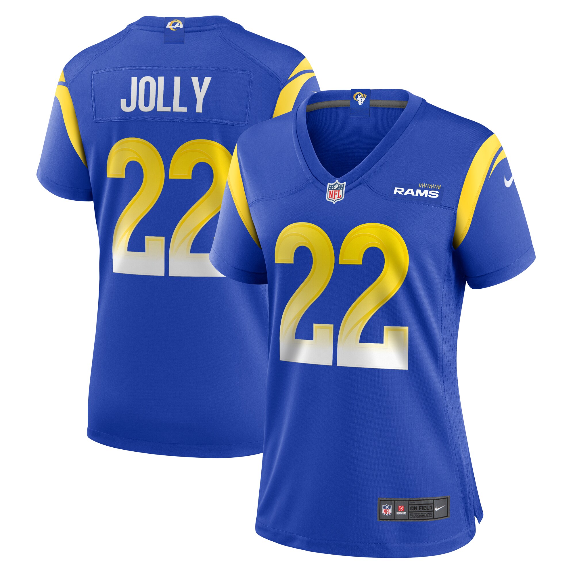 Women's Los Angeles Rams Shaun Jolly Royal Home Game Jersey Js1768