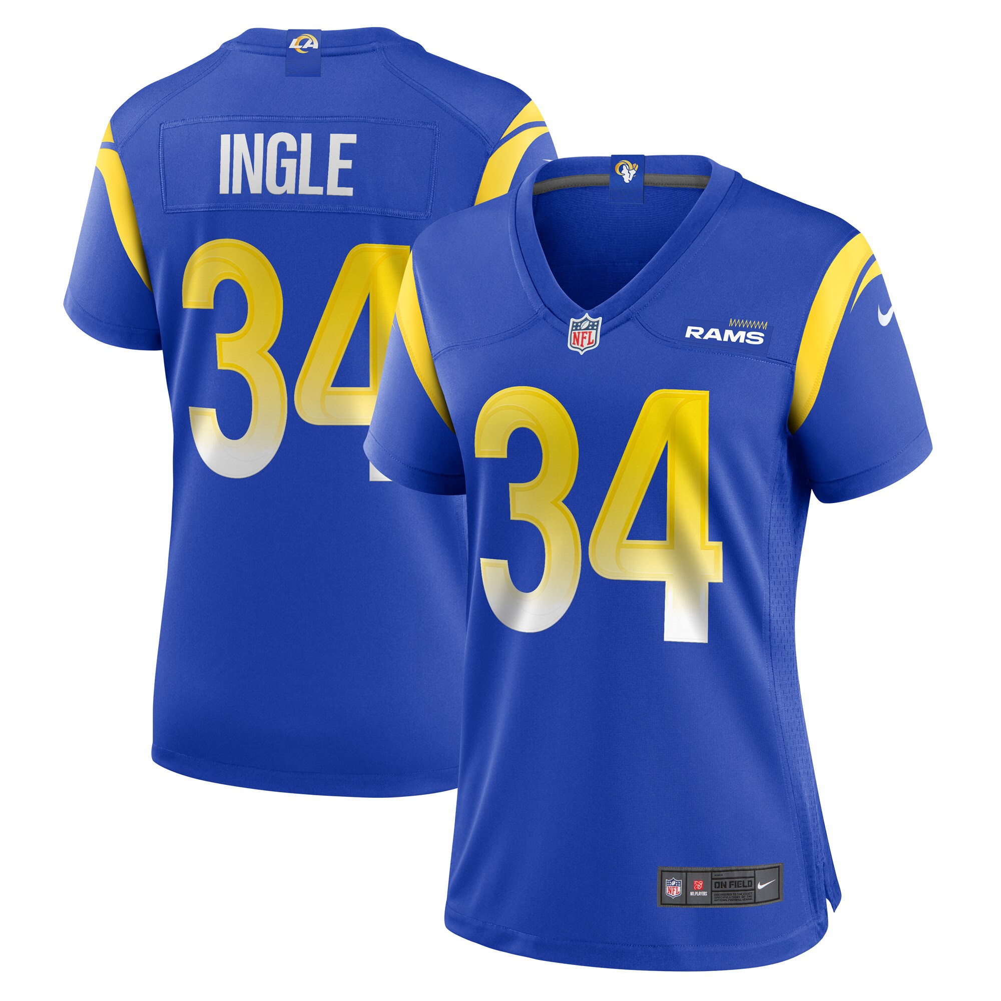 Women's Los Angeles Rams Tanner Ingle Royal Home Game Jersey Js5180