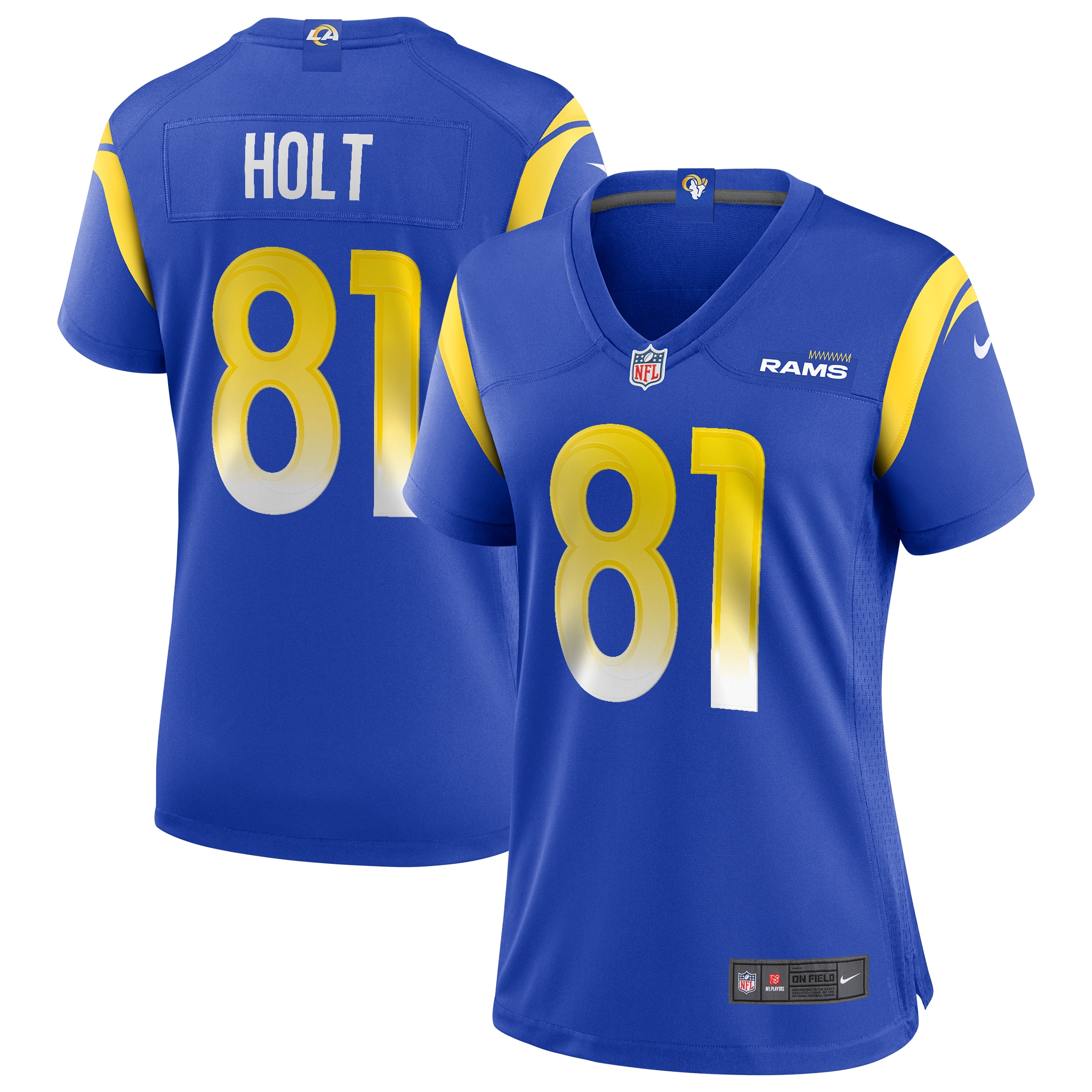 Women's Los Angeles Rams Torry Holt Royal Game Retired Player Jersey Js1429