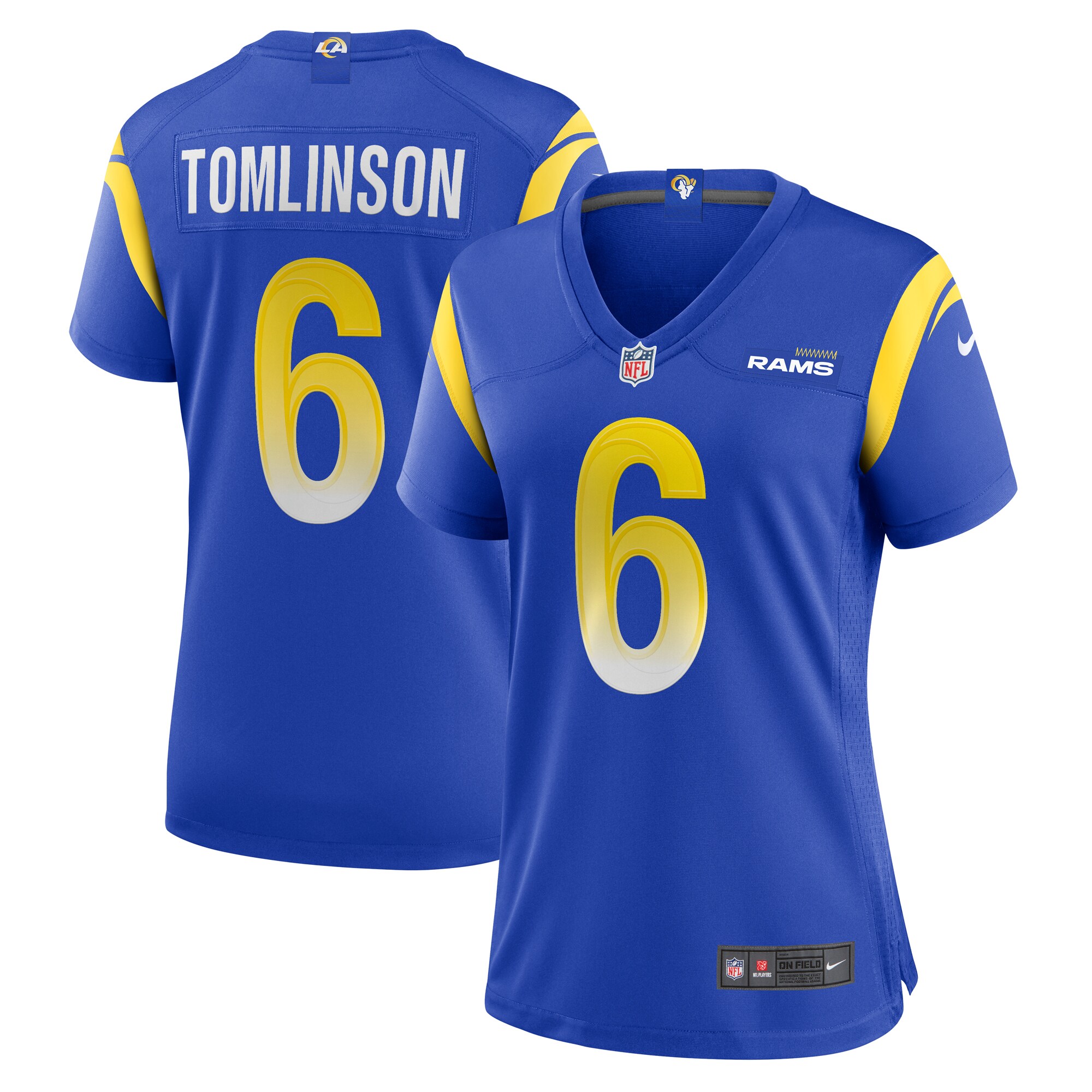 Women's Los Angeles Rams Tre'vius Hodges-tomlinson Royal Team Game Jersey Js4824
