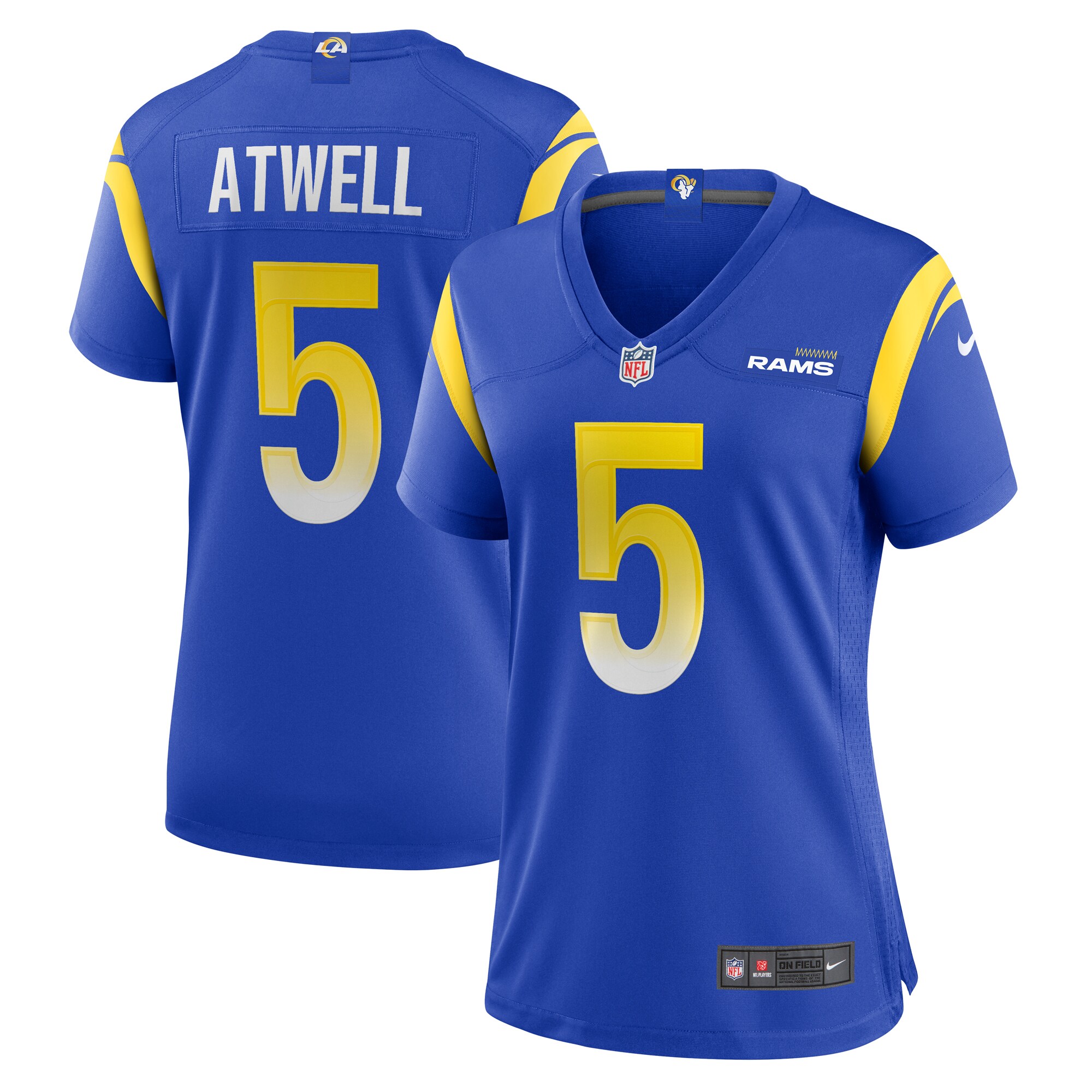 Women's Los Angeles Rams Tutu Atwell Royal Home Game Jersey Js9241