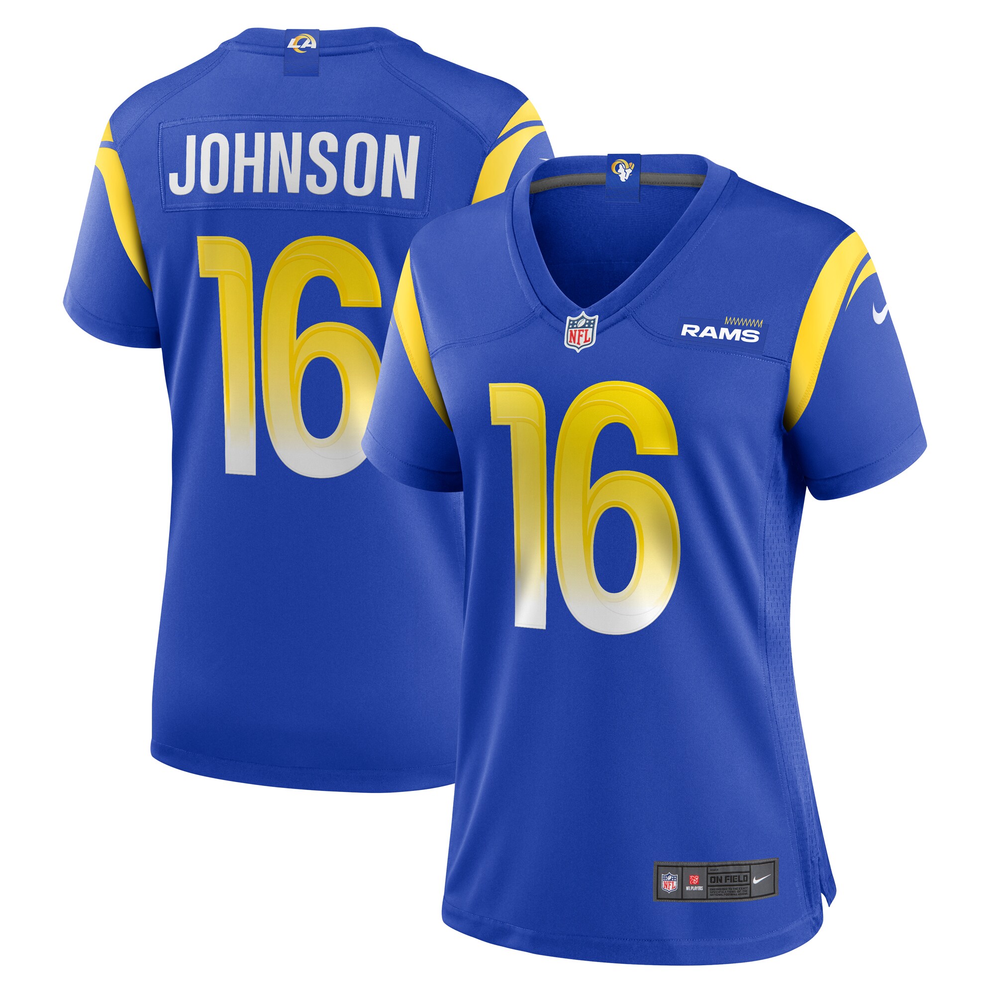 Women's Los Angeles Rams Tyler Johnson Royal Team Game Jersey Js7123