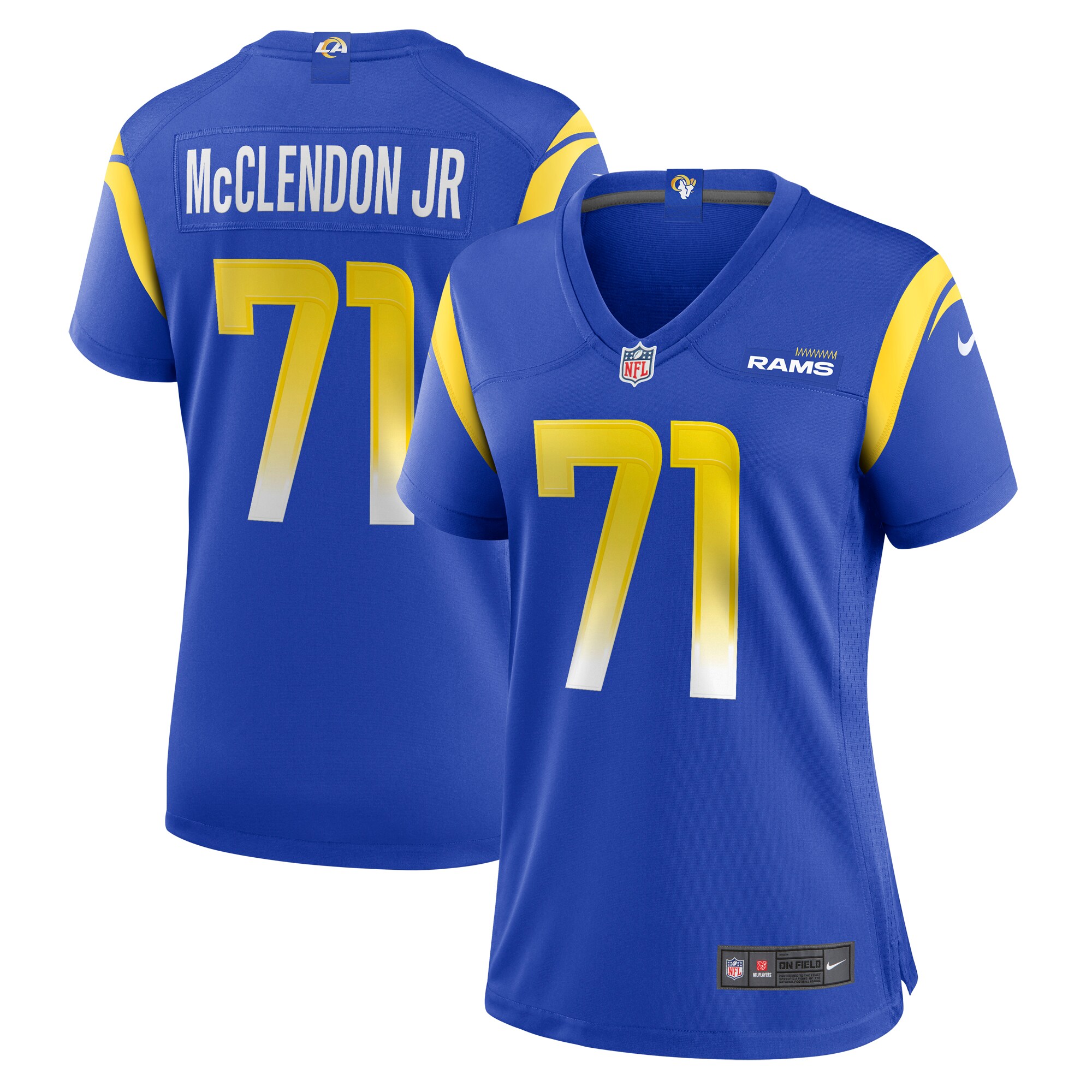Women's Los Angeles Rams Warren Mcclendon Jr. Royal Team Game Jersey Js5205