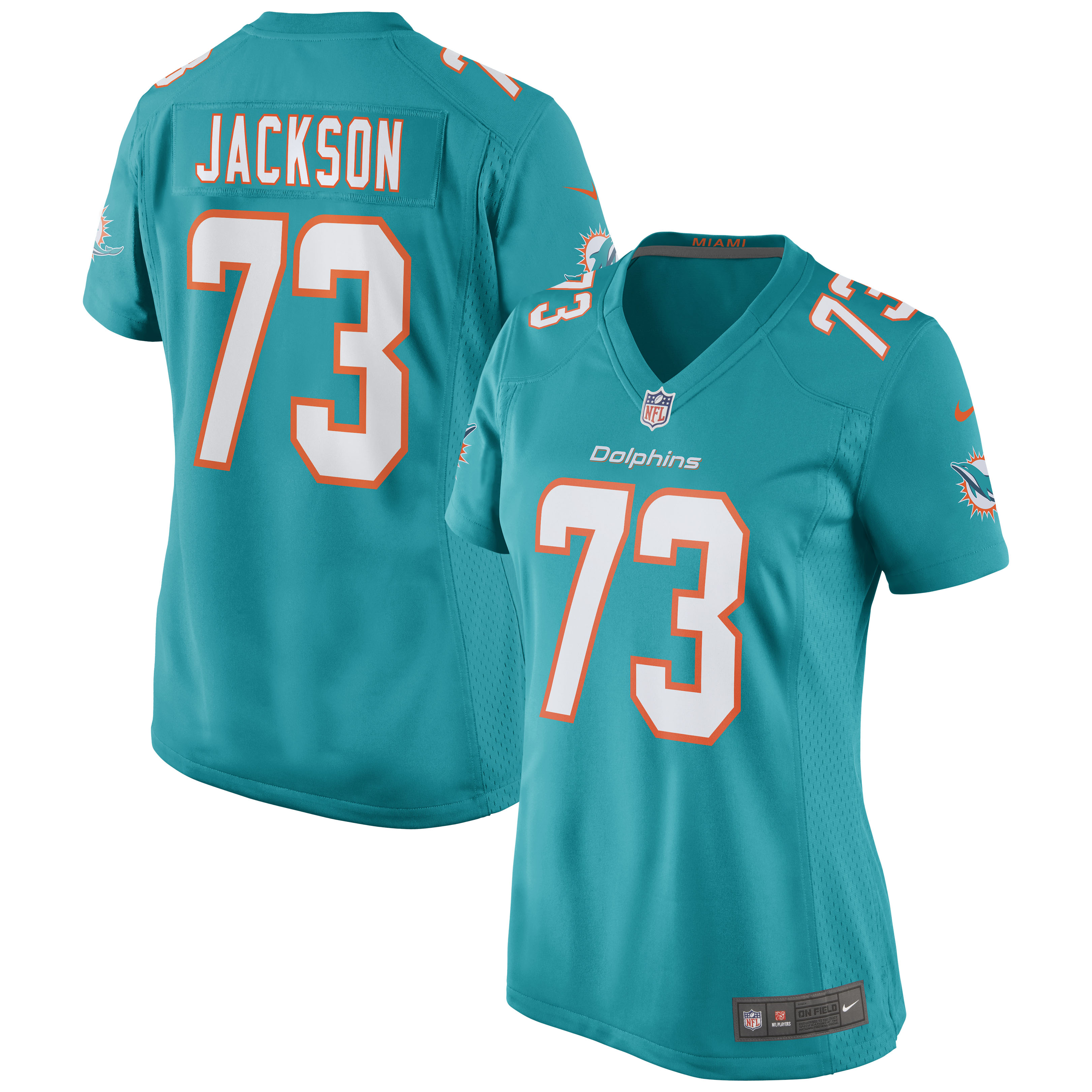 Women's Miami Dolphins Austin Jackson Aqua Game Jersey Js8987