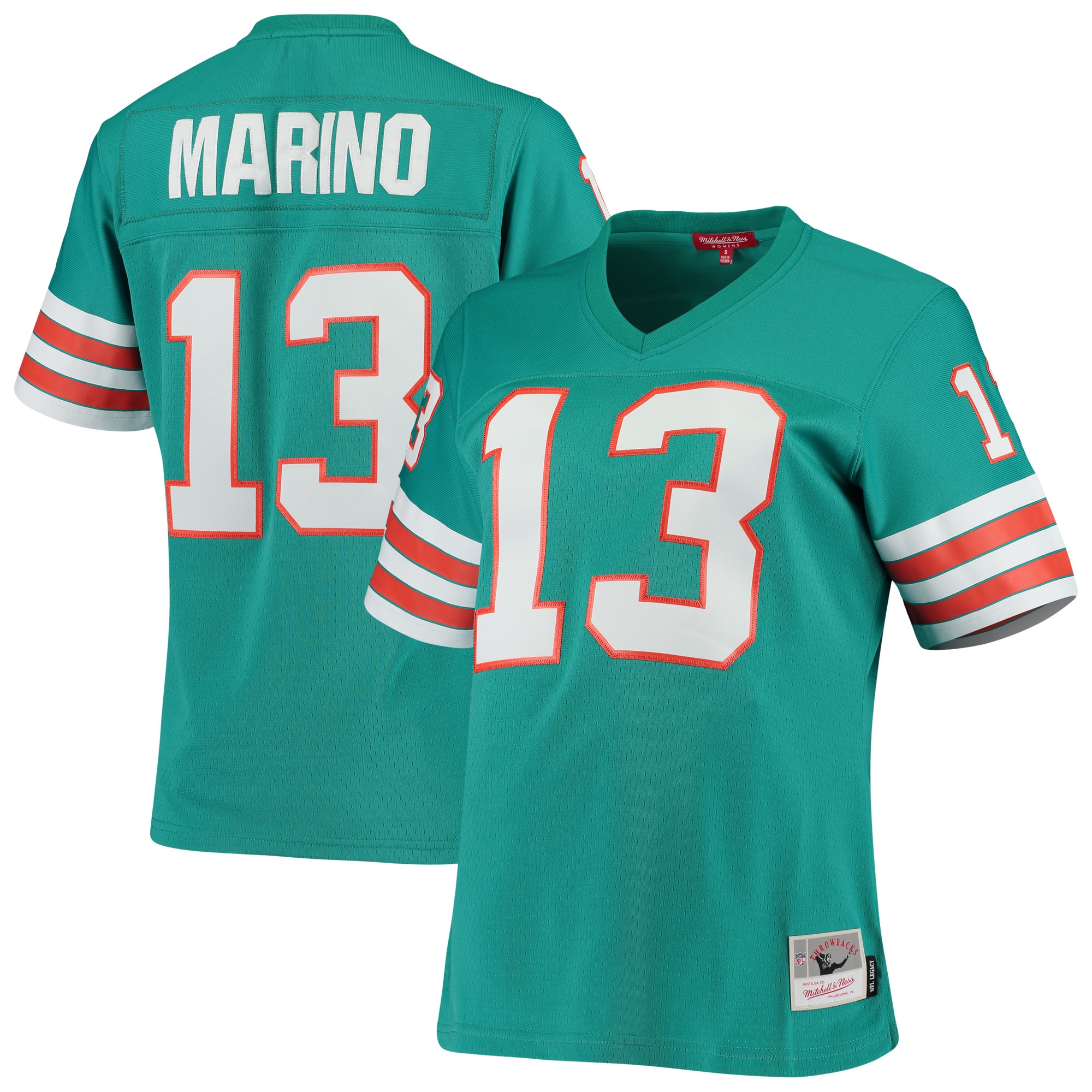 Women's Miami Dolphins Dan Marino Mitchell & Ness Aqua 1984 Legacy Jersey Js9525