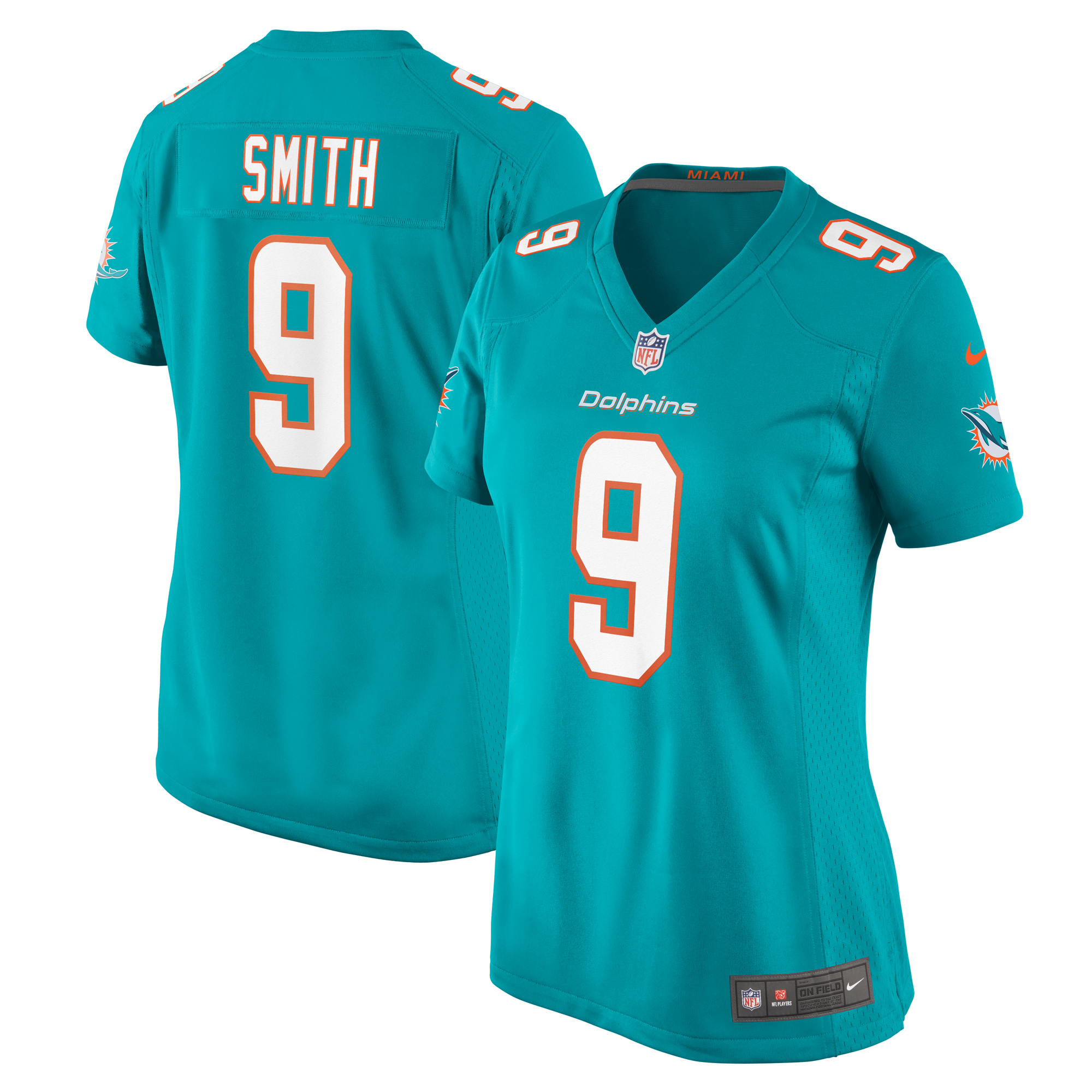 Women's Miami Dolphins Jonnu Smith Aqua Game Jersey Js9233