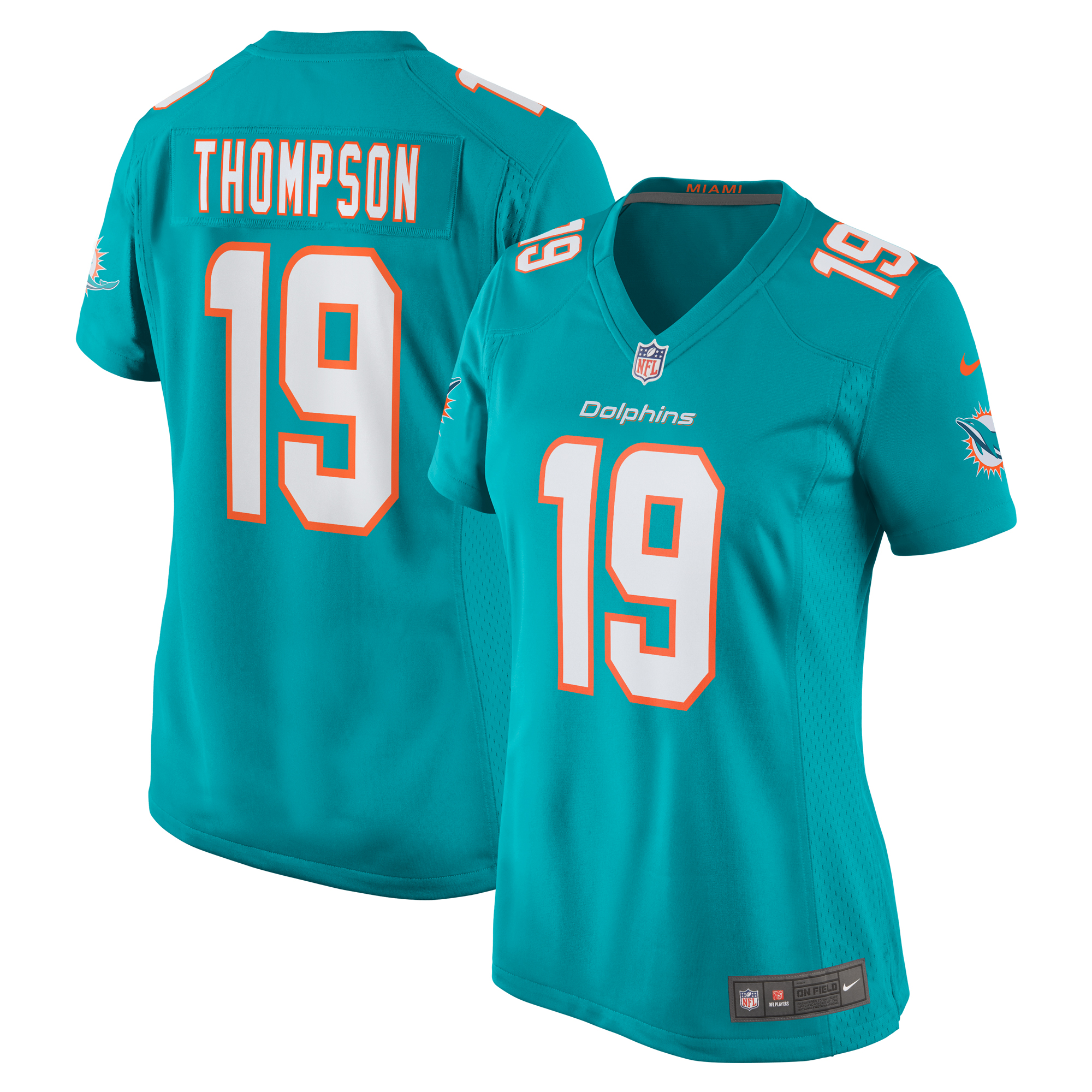 Women's Miami Dolphins Skylar Thompson Aqua Game Player Jersey Js6178