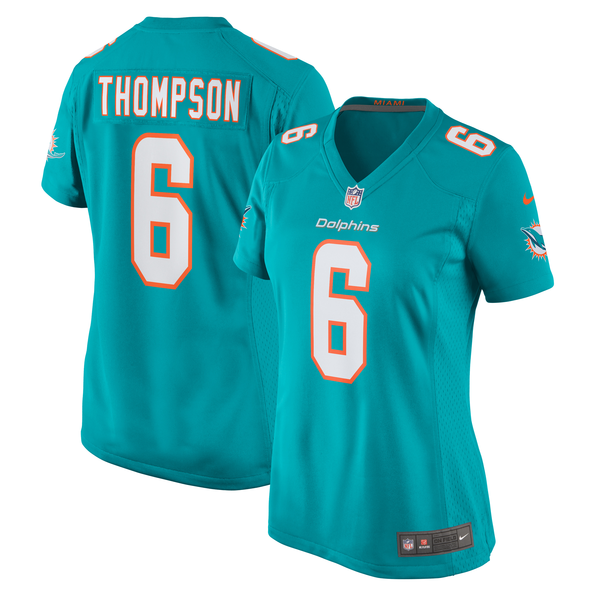 Women's Miami Dolphins Skylar Thompson Aqua Team Game Jersey Js9838