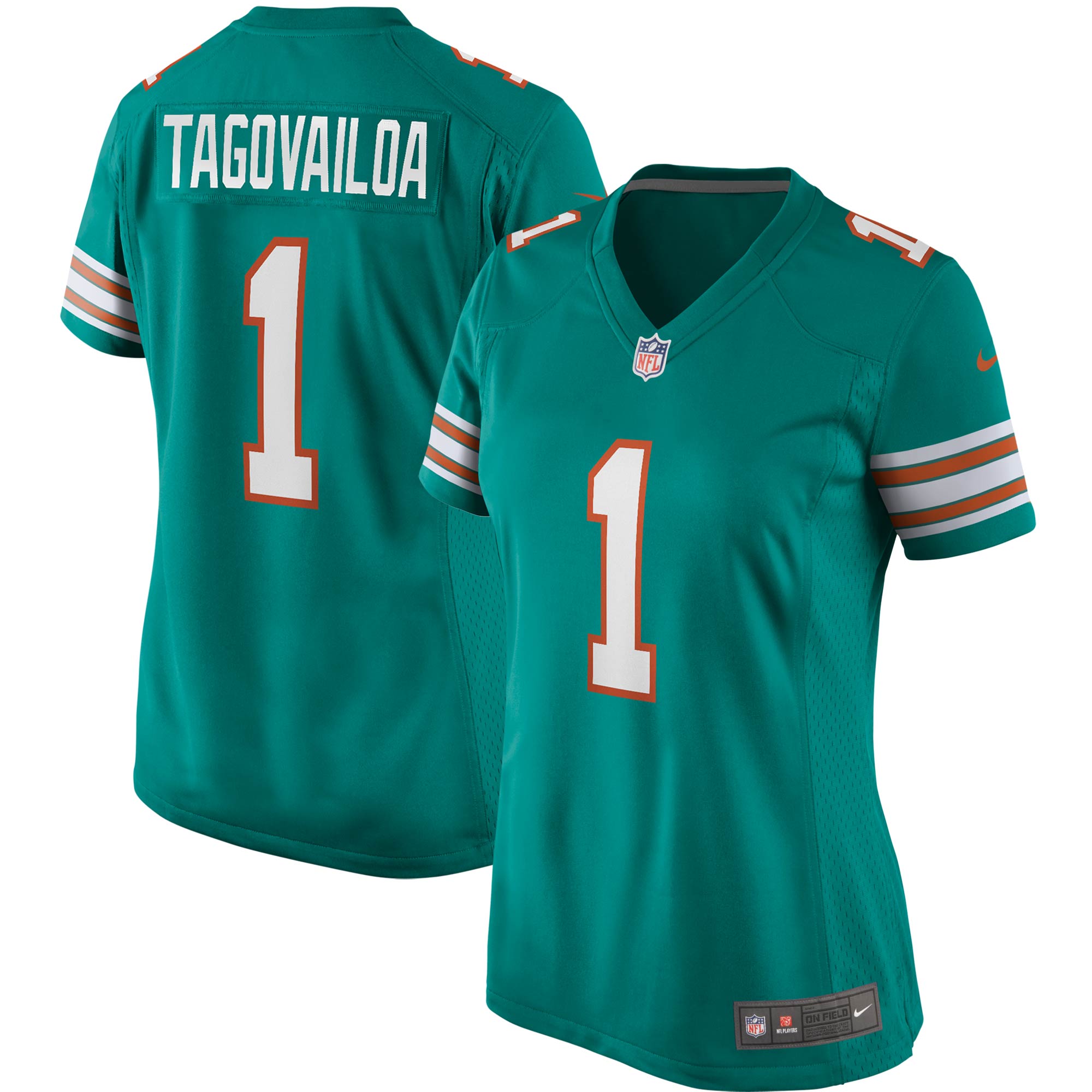 Women's Miami Dolphins Tua Tagovailoa Aqua Alternate Game Jersey Js9339