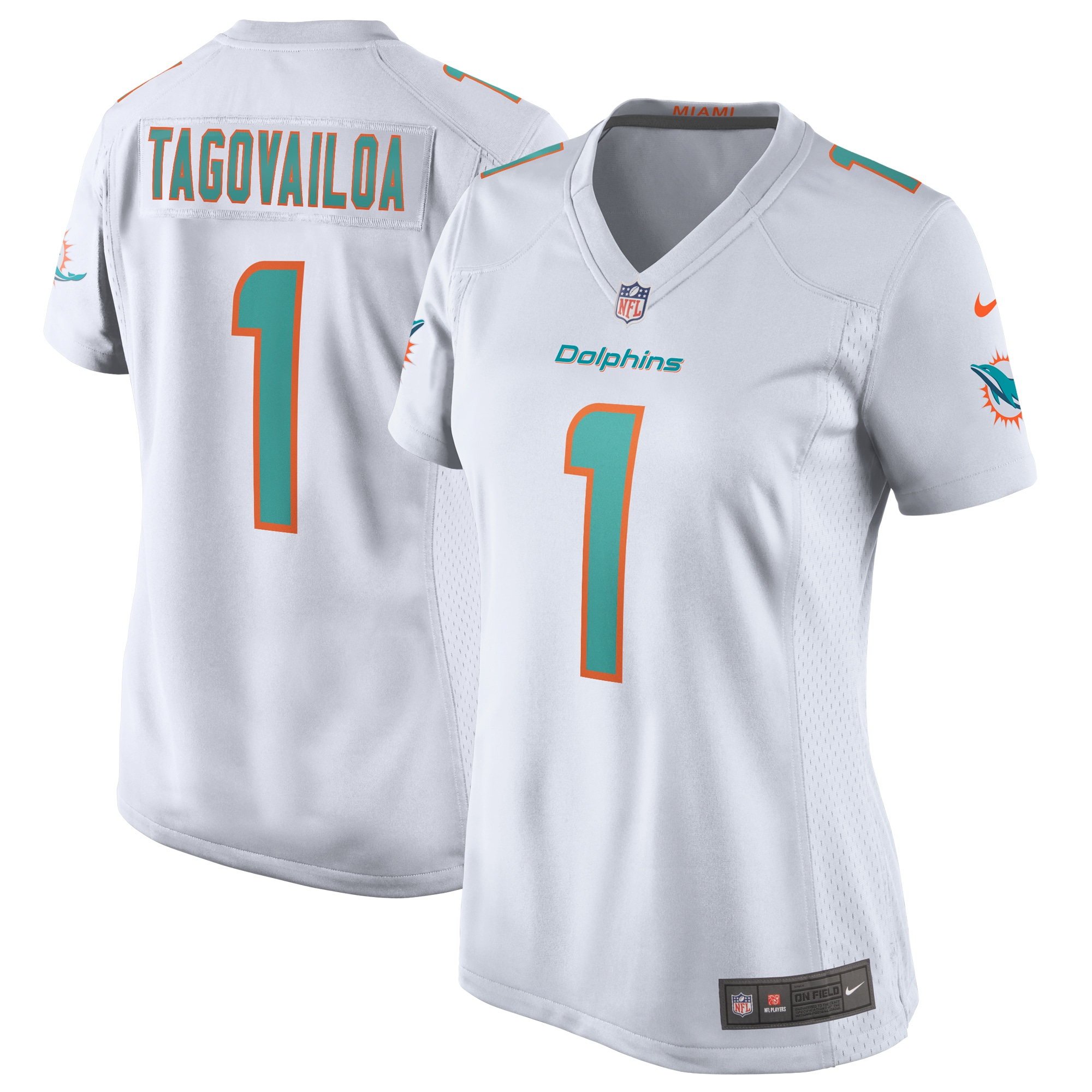 Women's Miami Dolphins Tua Tagovailoa White Game Jersey Js4735