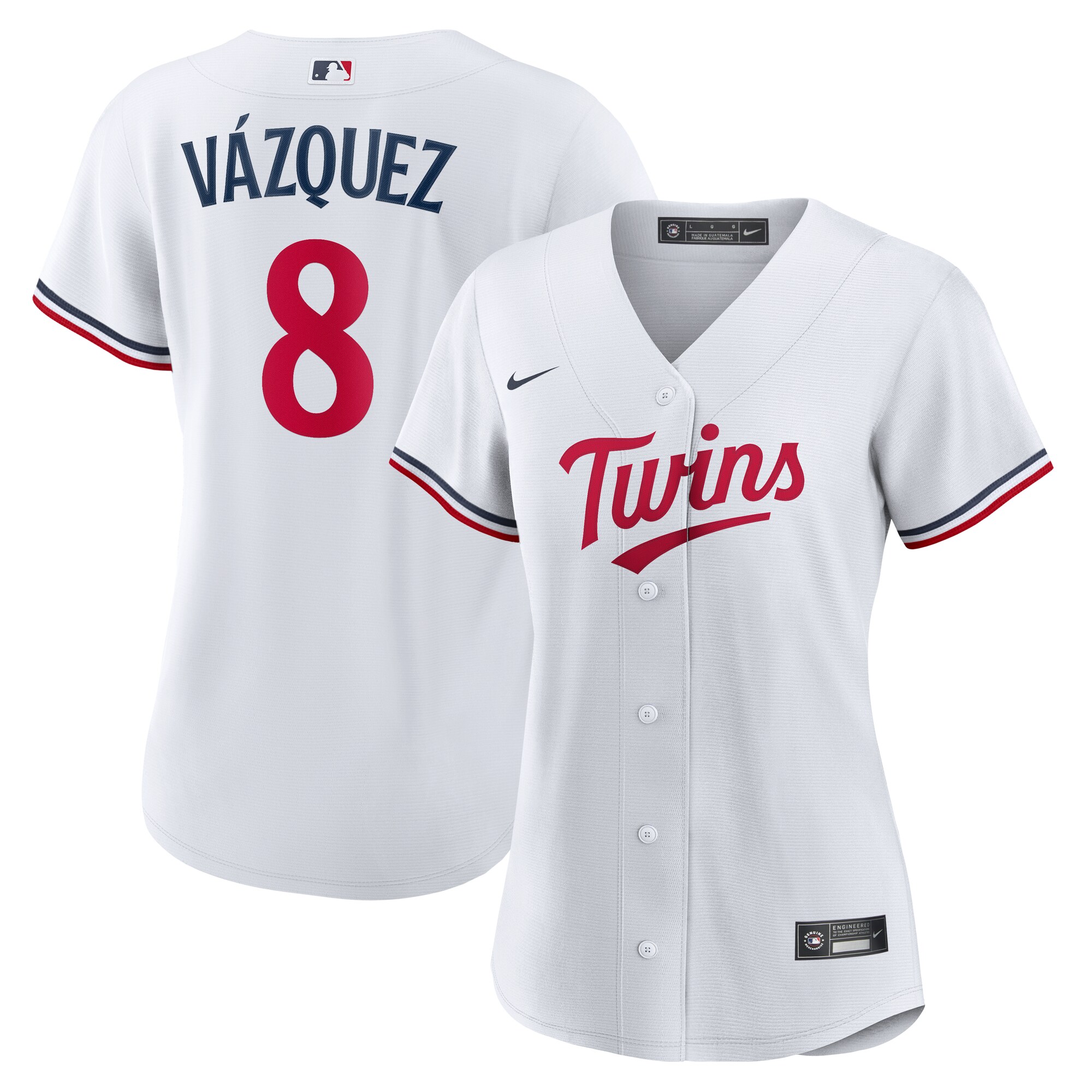 Women's Minnesota Twins Christian V?zquez White Home Jersey