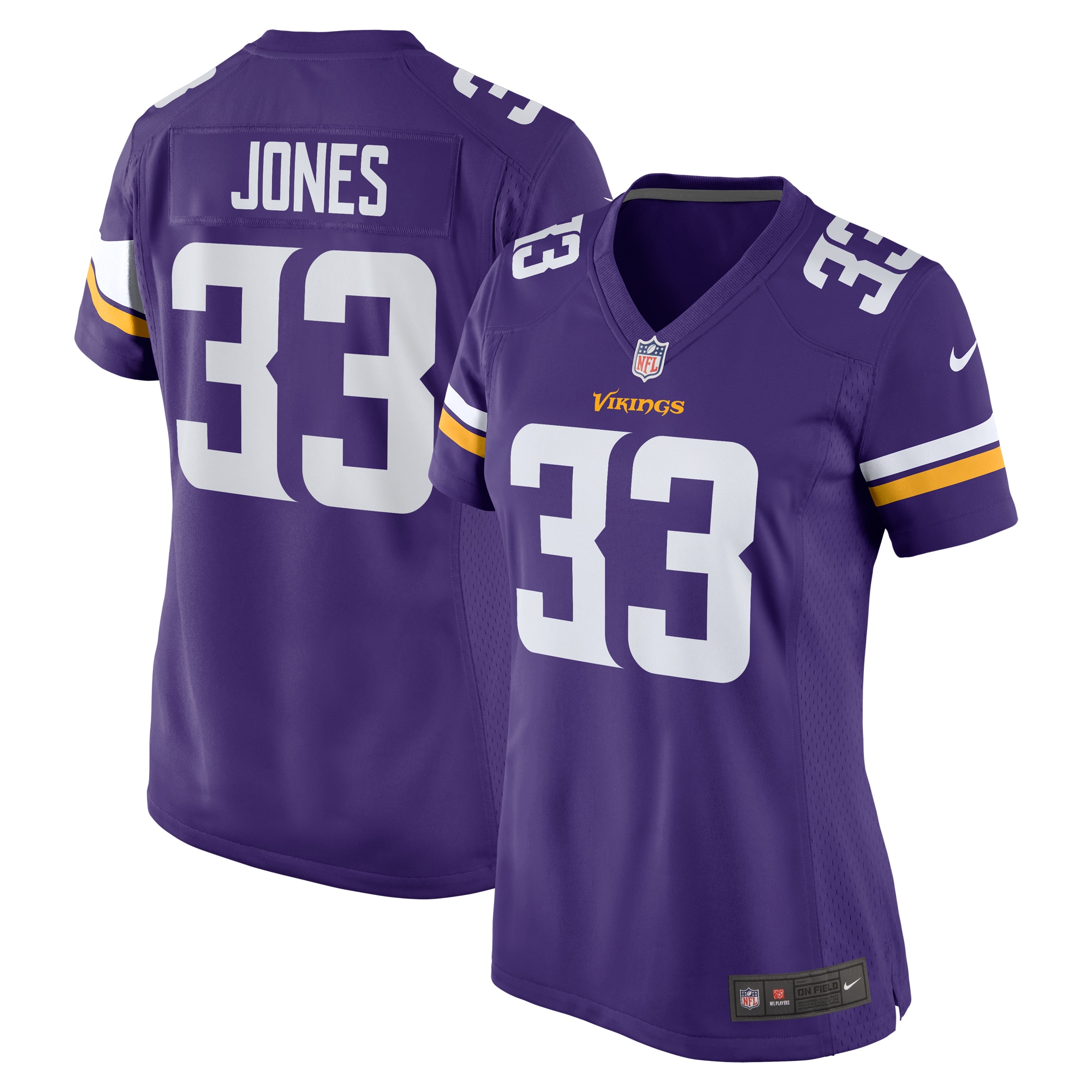Women's Minnesota Vikings Aaron Jones Purple Game Player Jersey Js5690