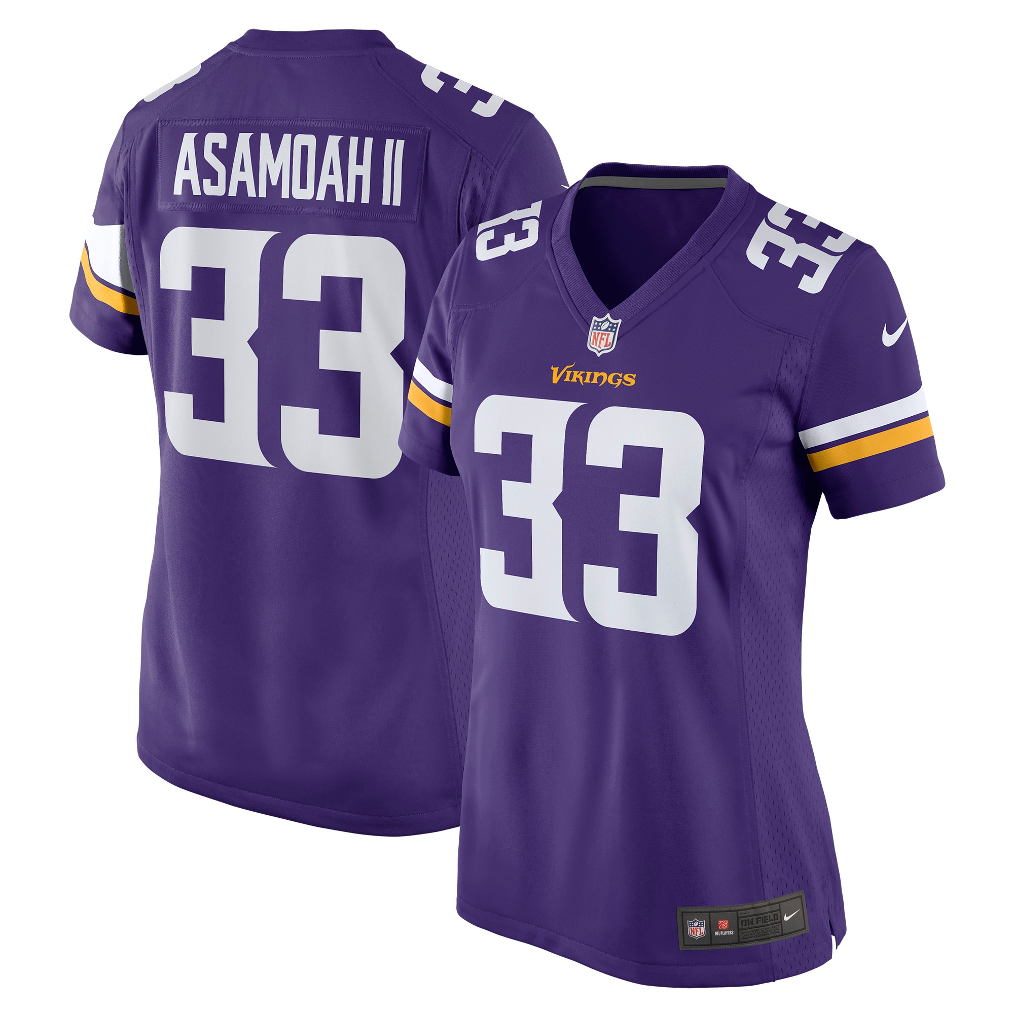 Women's Minnesota Vikings Brian Asamoah Purple Player Game Jersey Js5274