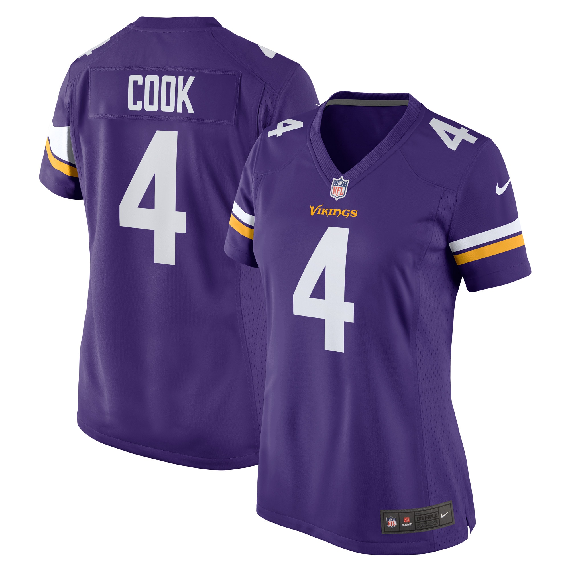 Women's Minnesota Vikings Dalvin Cook Purple Player Jersey Js9255