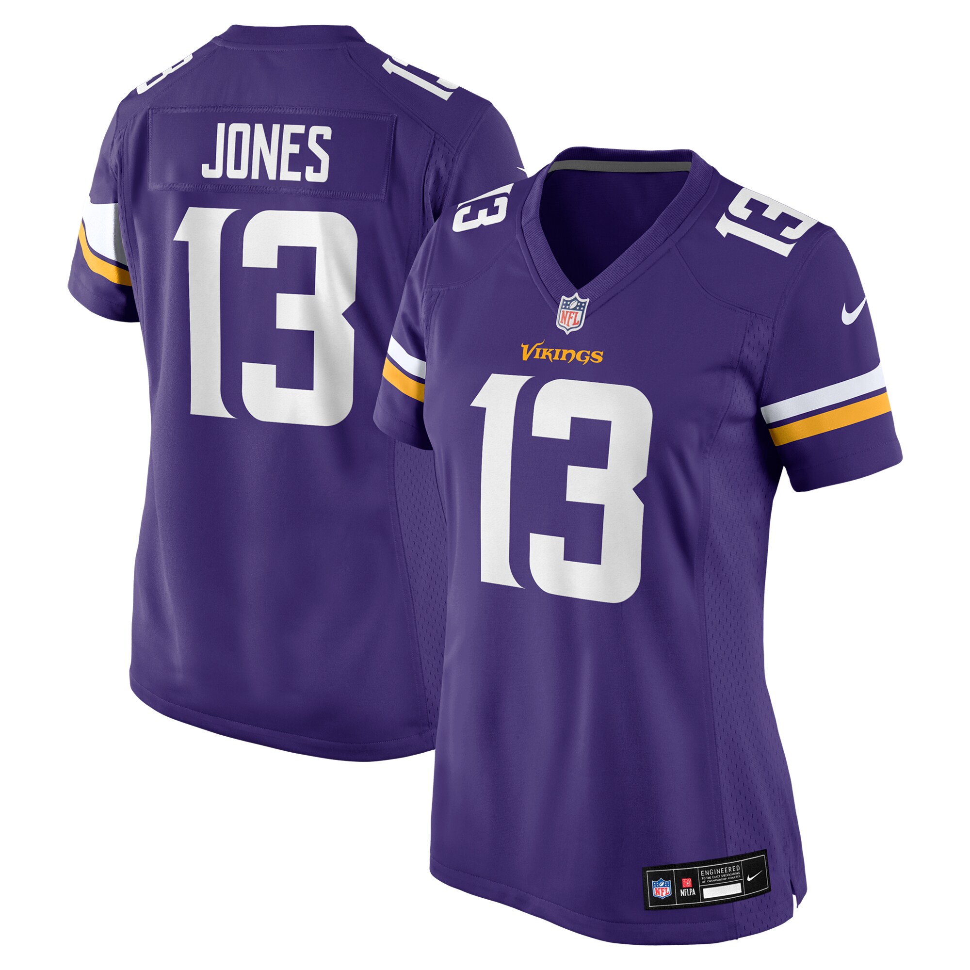 Women's Minnesota Vikings Daniel Jones Purple Team Game Jersey Js5867