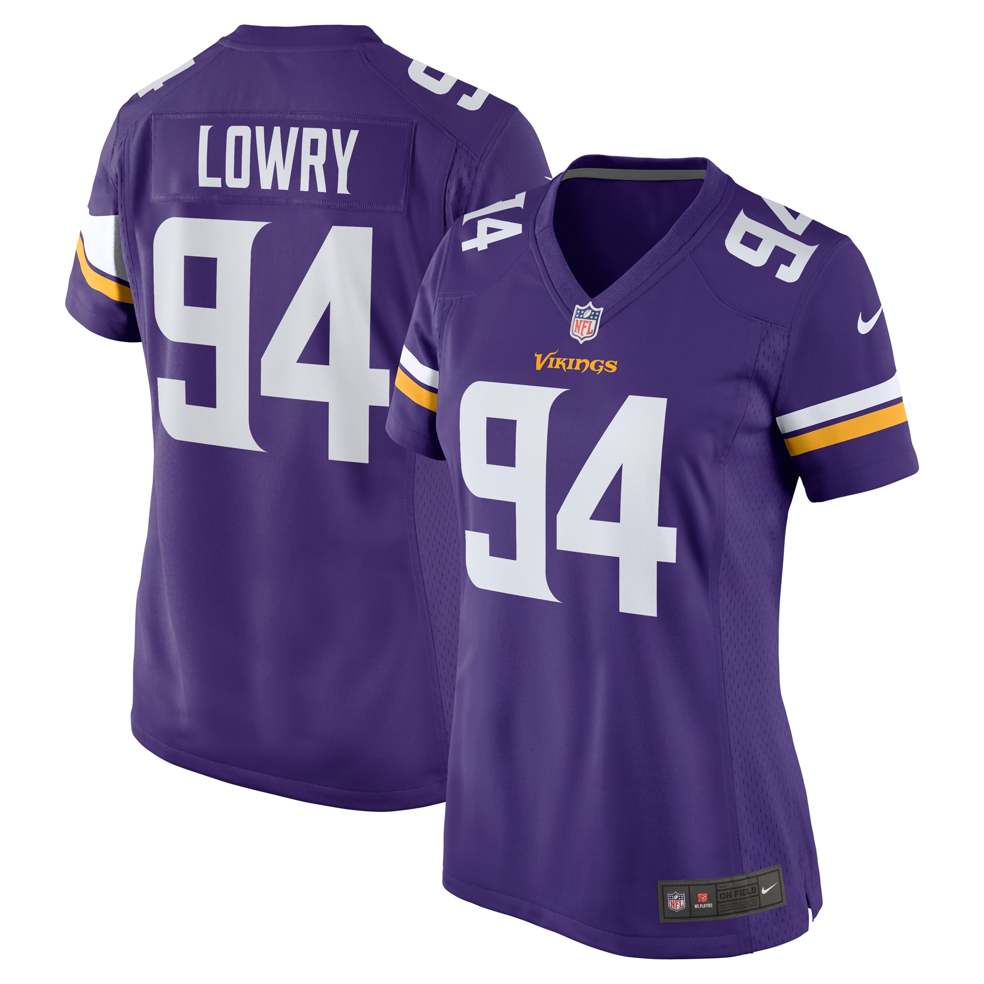 Women's Minnesota Vikings Dean Lowry Purple Game Player Jersey Js4247