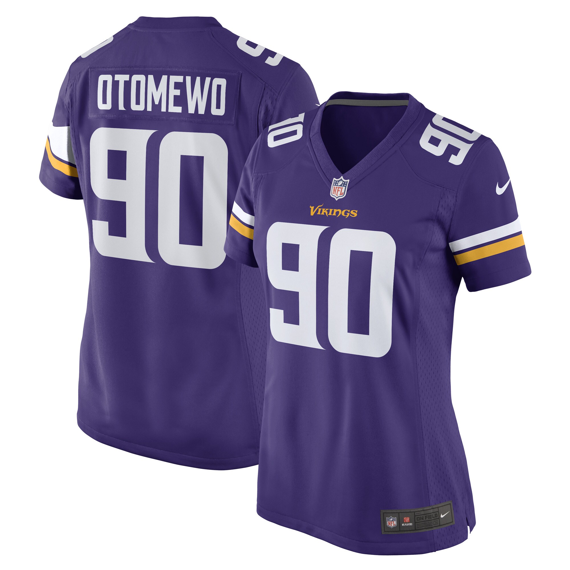 Women's Minnesota Vikings Esezi Otomewo Purple Game Player Jersey Js4714