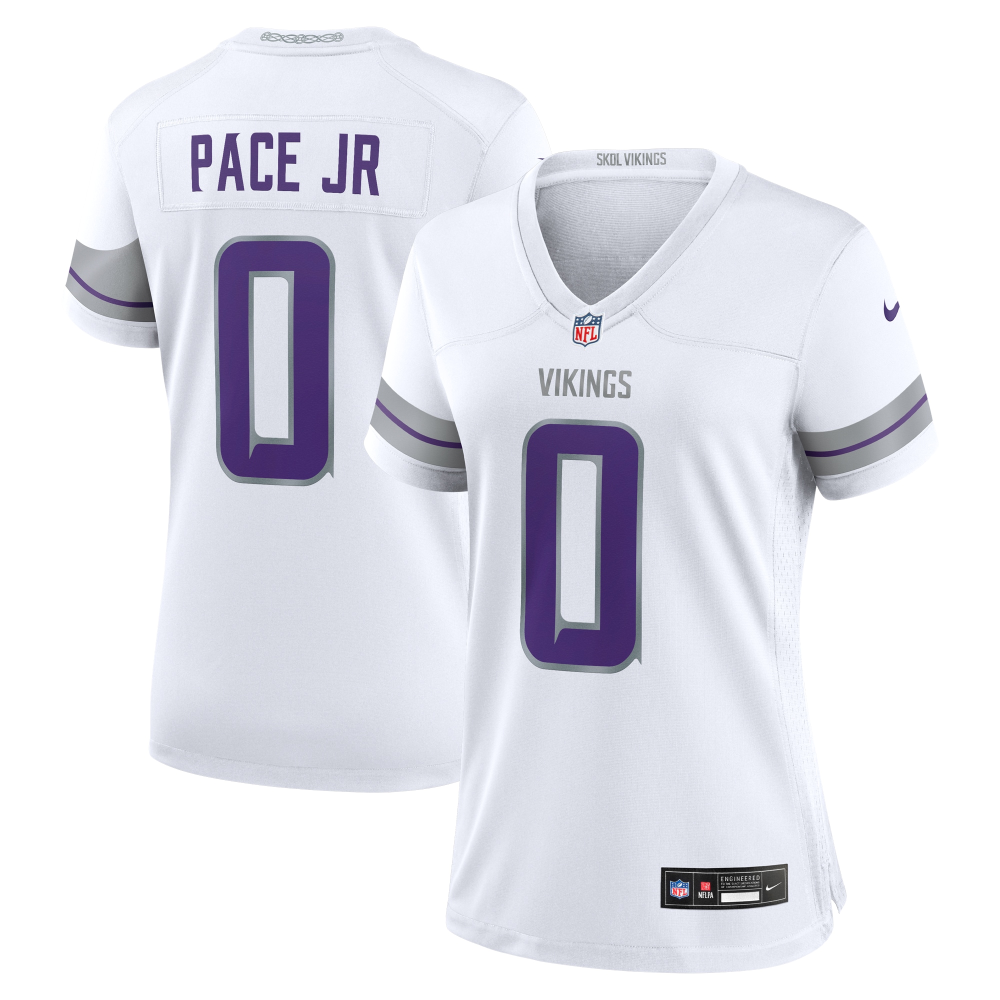 Women's Minnesota Vikings Ivan Pace Jr White Alternate Game Player Jersey Js5090