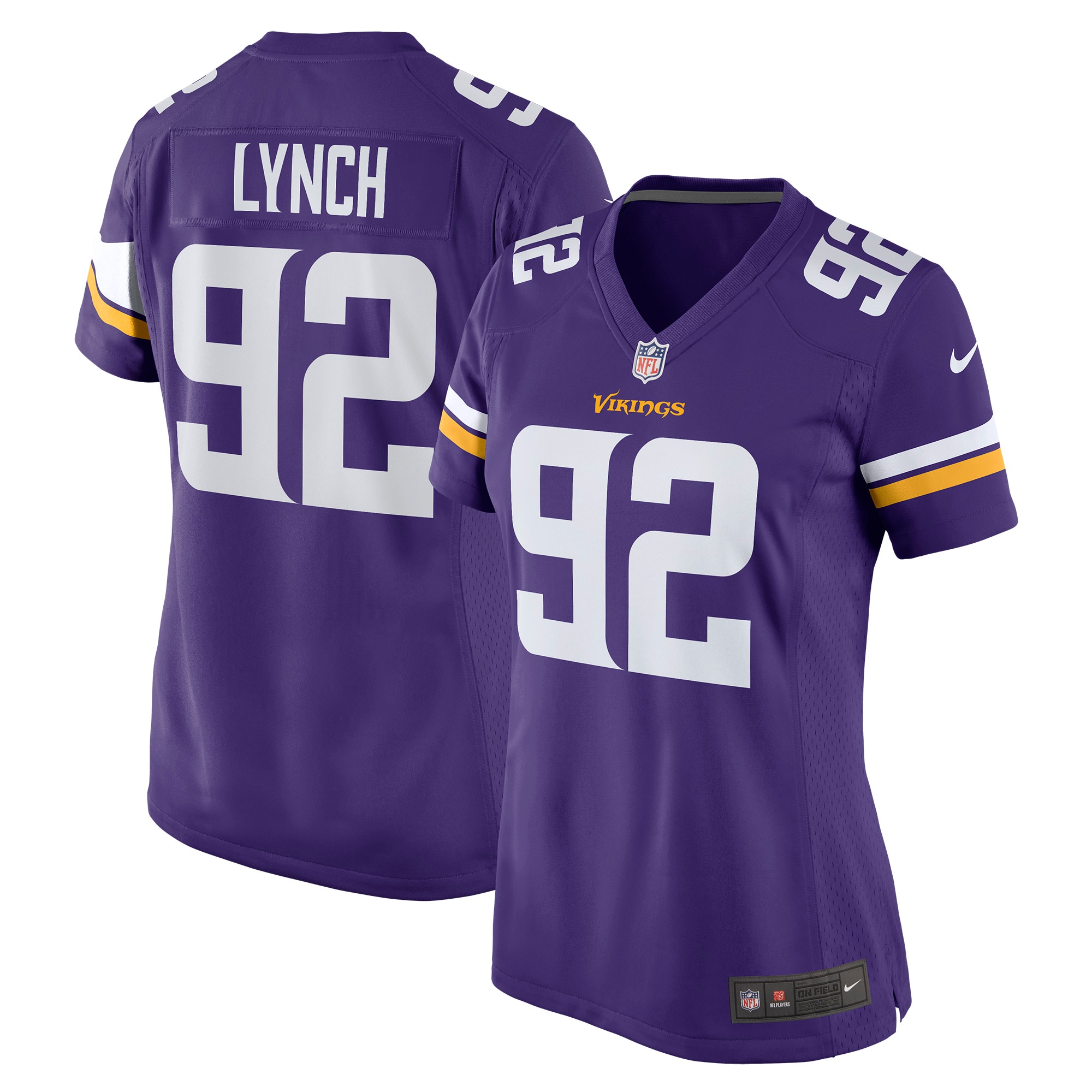 Women's Minnesota Vikings James Lynch Purple Game Player Jersey Js4429