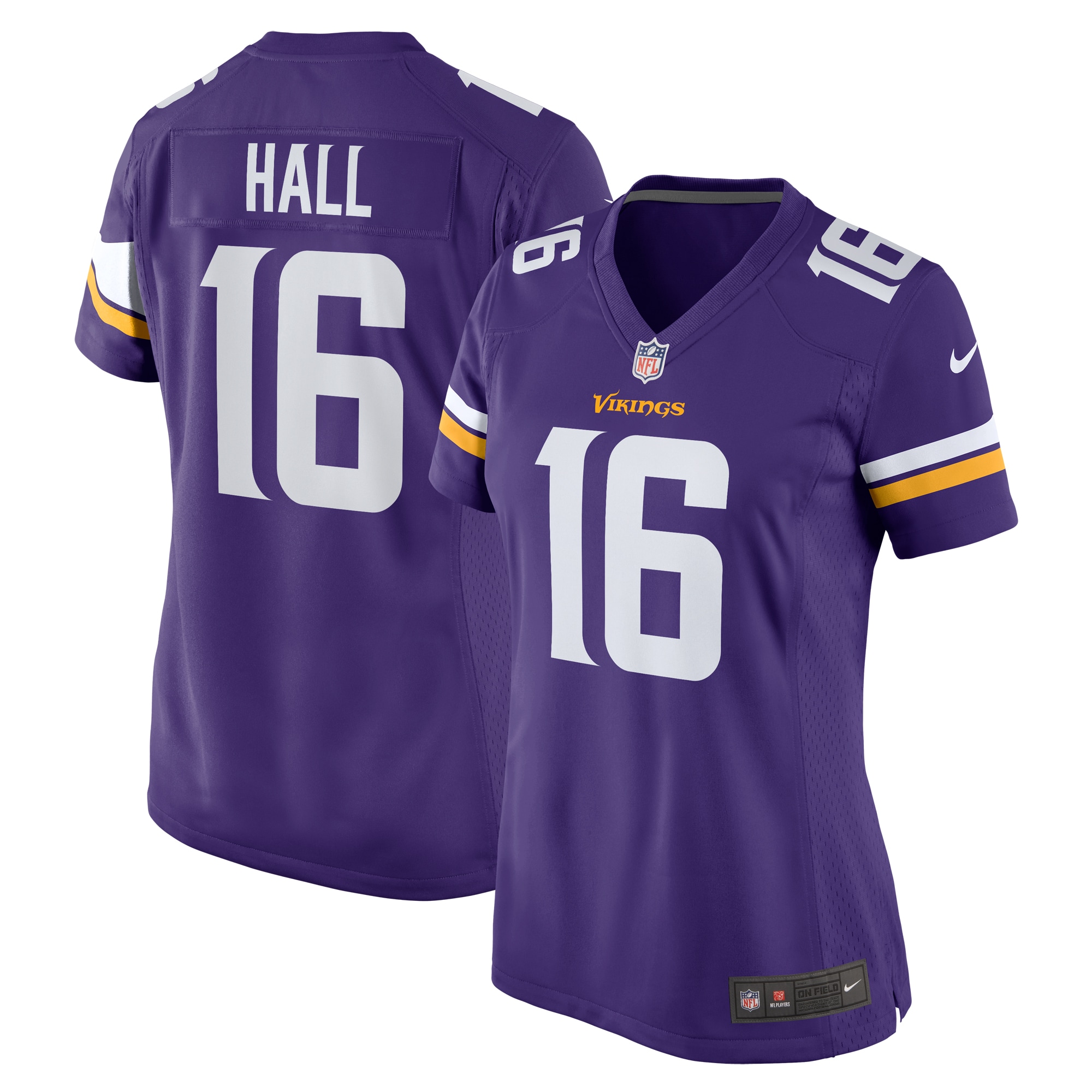 Women's Minnesota Vikings Jaren Hall Purple Game Jersey Js5456