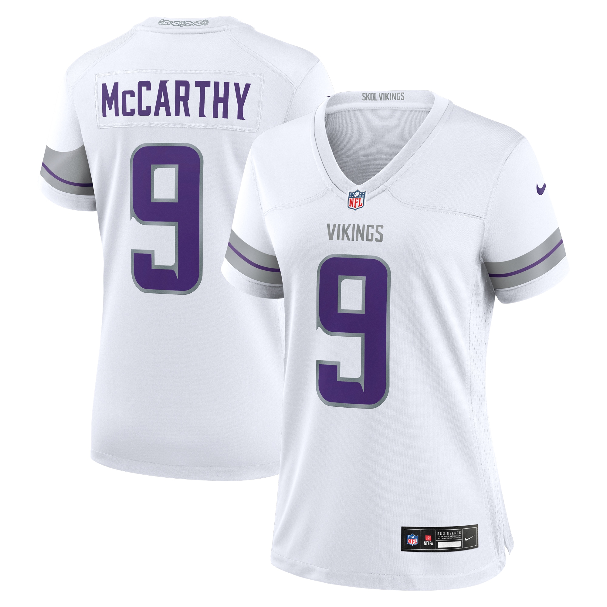 Women's Minnesota Vikings J.j. Mccarthy White Alternate Game Player Jersey Js1229