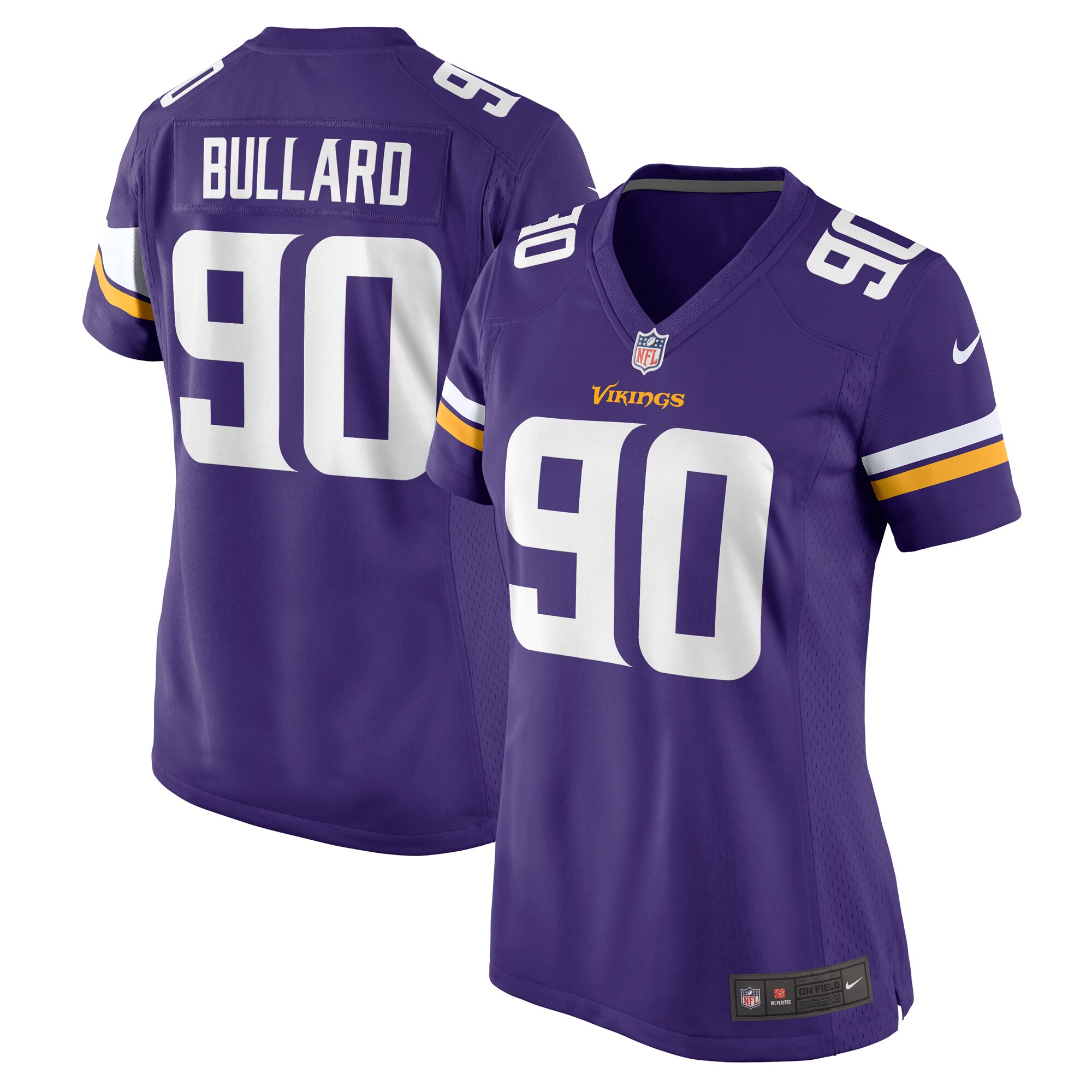Women's Minnesota Vikings Jonathan Bullard Purple Game Jersey Js4004