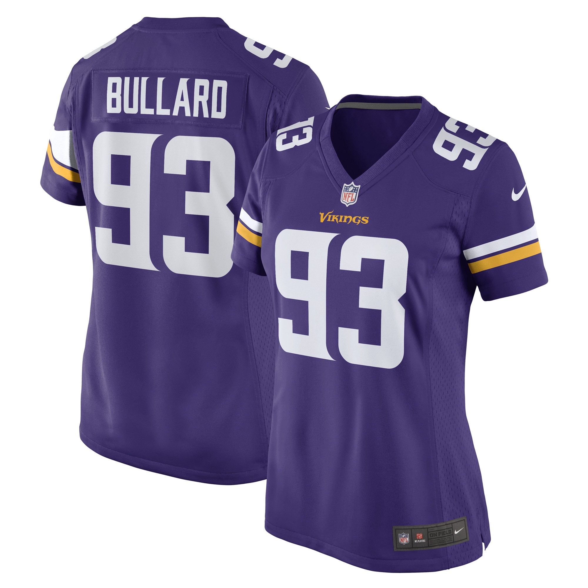 Women's Minnesota Vikings Jonathan Bullard Purple Game Player Jersey Js3106