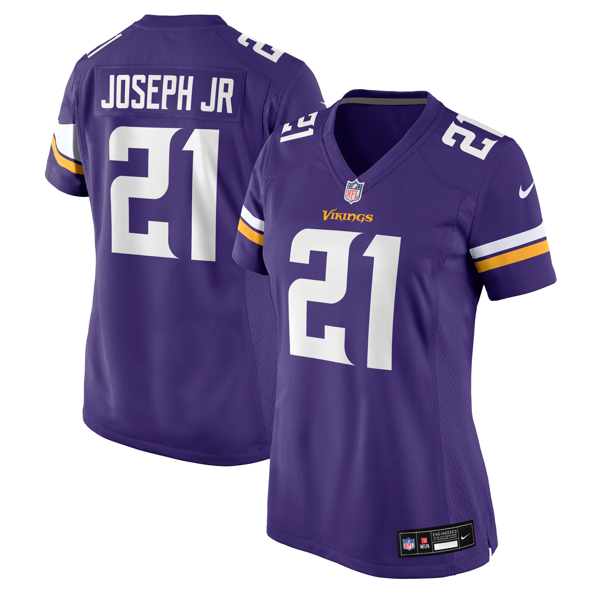 Women's Minnesota Vikings Kelvin Joseph Jr. Purple Team Game Jersey Js6377