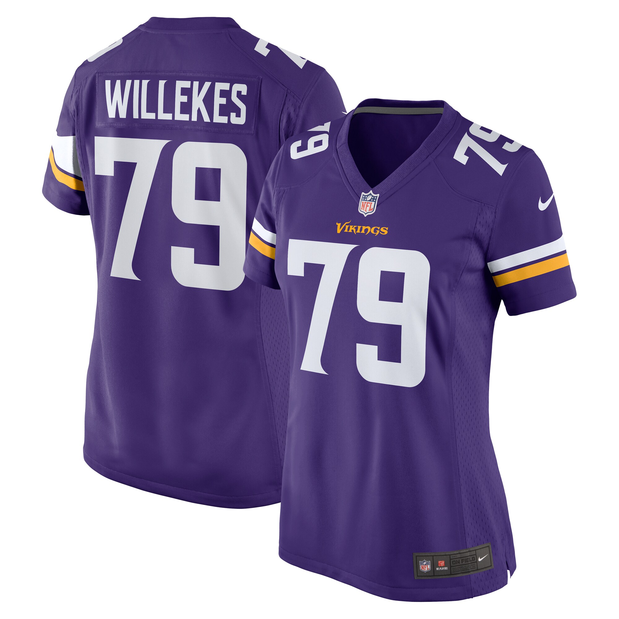 Women's Minnesota Vikings Kenny Willekes Purple Game Jersey Js8327