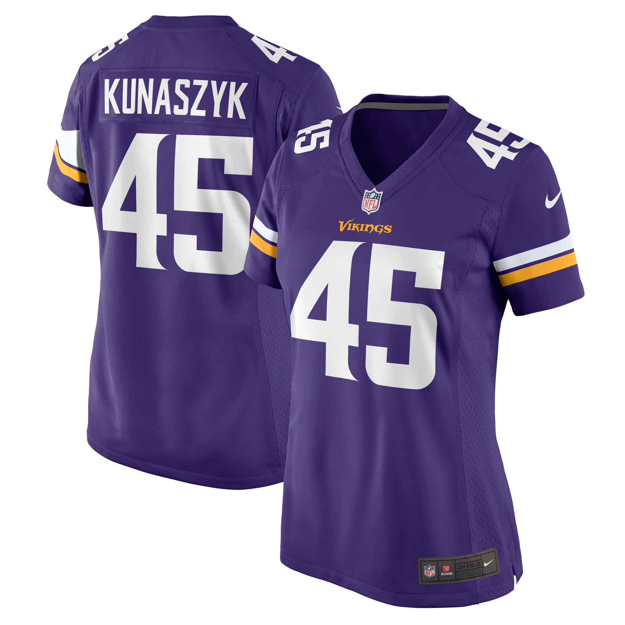 Women's Minnesota Vikings Kunaszyk Purple Game Jersey Js6404